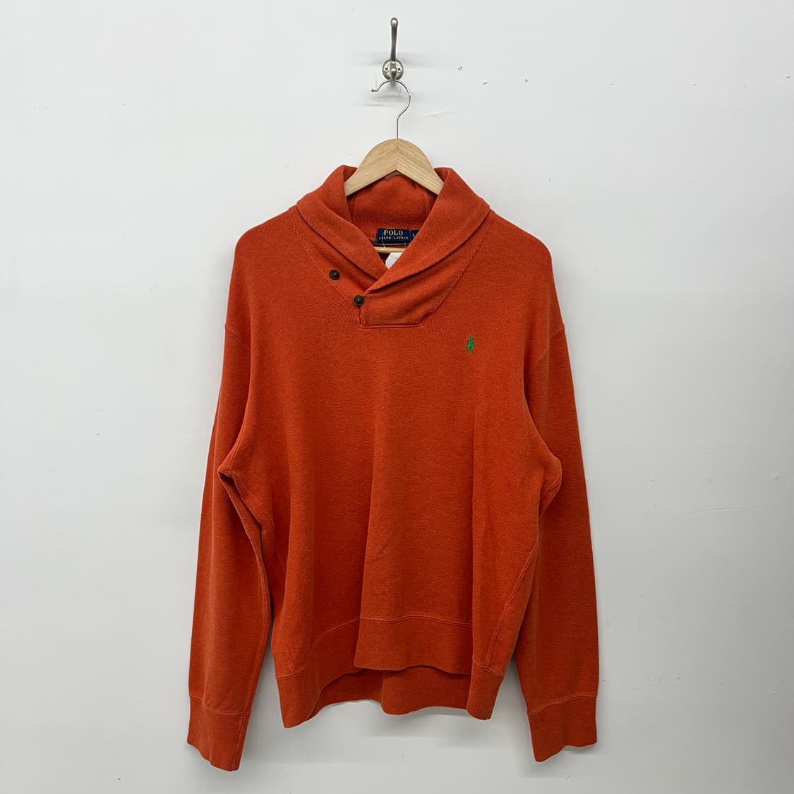 폴로 랄프로렌 숄카라 니트 오렌지 남XL 상품이미지1