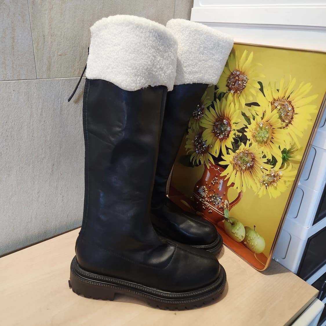 “겉가죽+안기모 퍼🔥 따뜻함 미쳤다… 양털 롱부츠”245 상품이미지3
