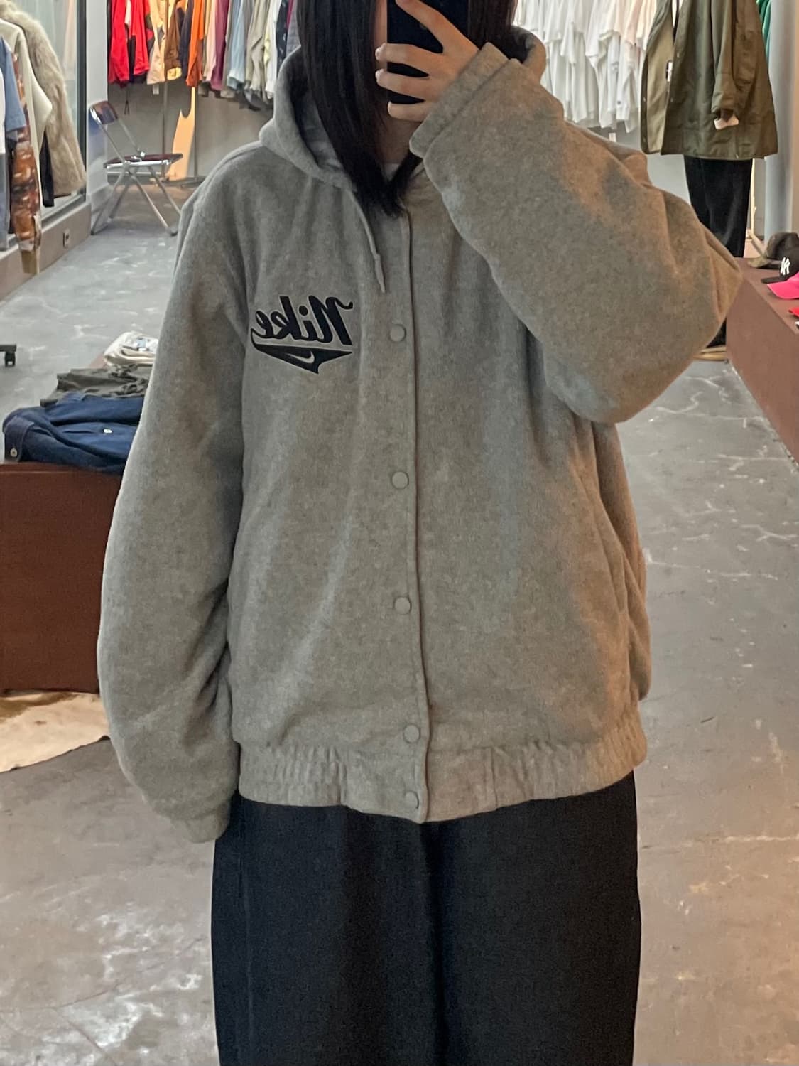 나이키 00s 올드스쿨 빅로고 플리스 자켓 H2016 상품이미지2