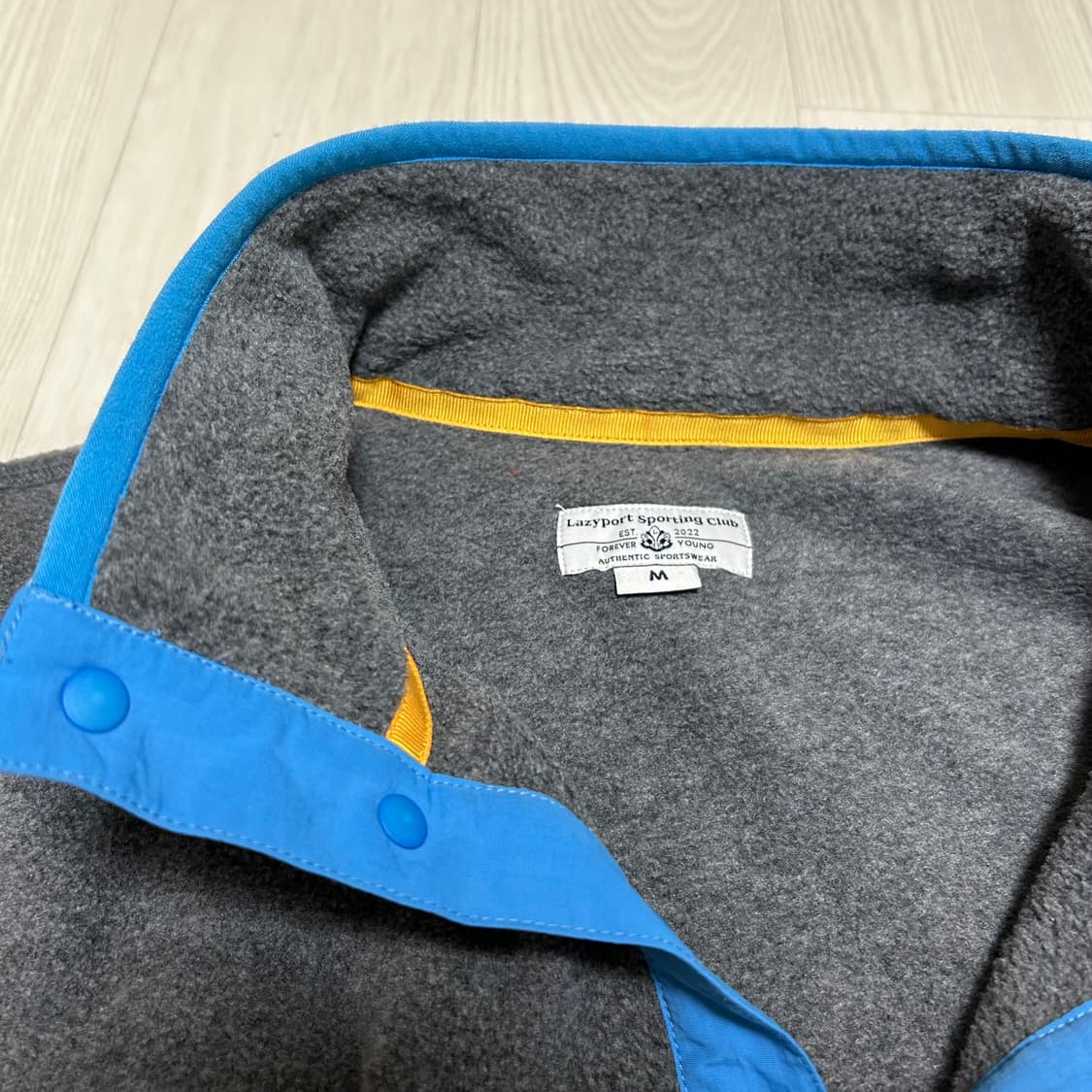 [M] LSC 레이지포트스포팅클럽 스냅 플리스 그레이 상품이미지5