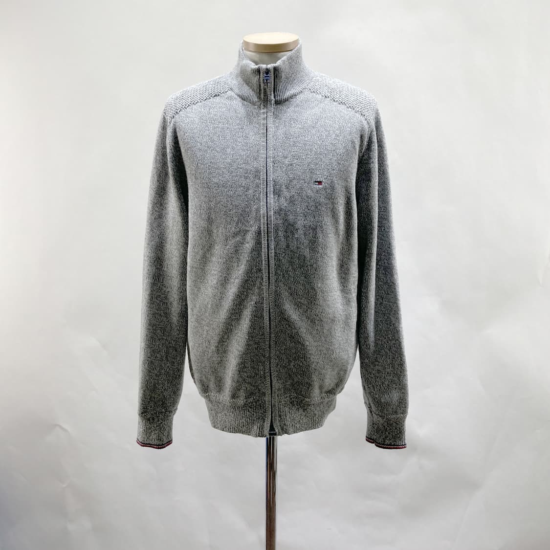 타미힐피거 남성코튼니트집업자켓 그레이 M  상품이미지1