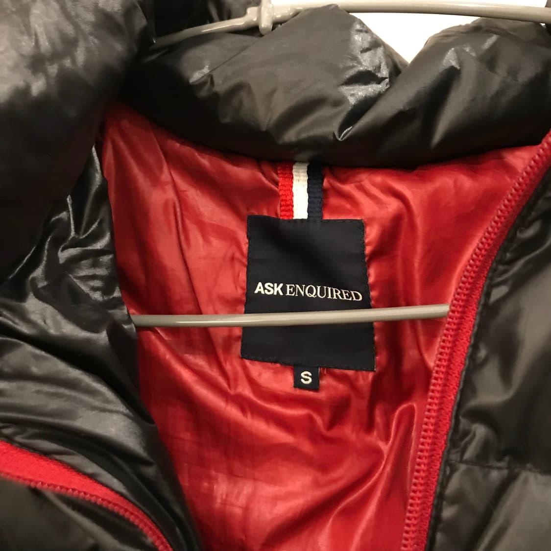 Ask 에스크 고스펑크 덕다운 블랙 레드 숏패딩 상품이미지6