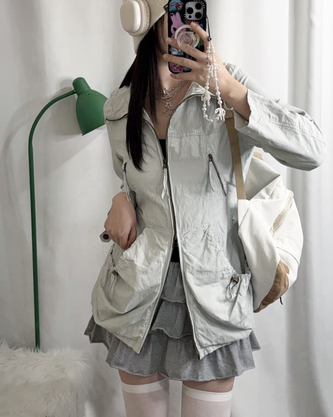 아이스 블루 투웨이 집업 자켓 상품이미지4