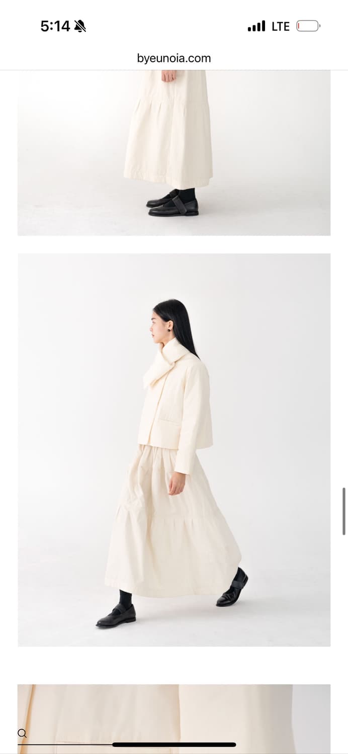 유노이아 릴리 패딩 스커트 블랙m 상품이미지7