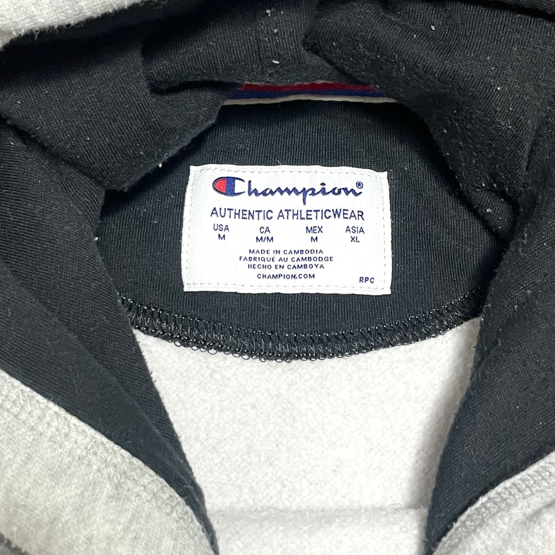 챔피온 그레이 기모 후드티셔츠 남성M 상품이미지4
