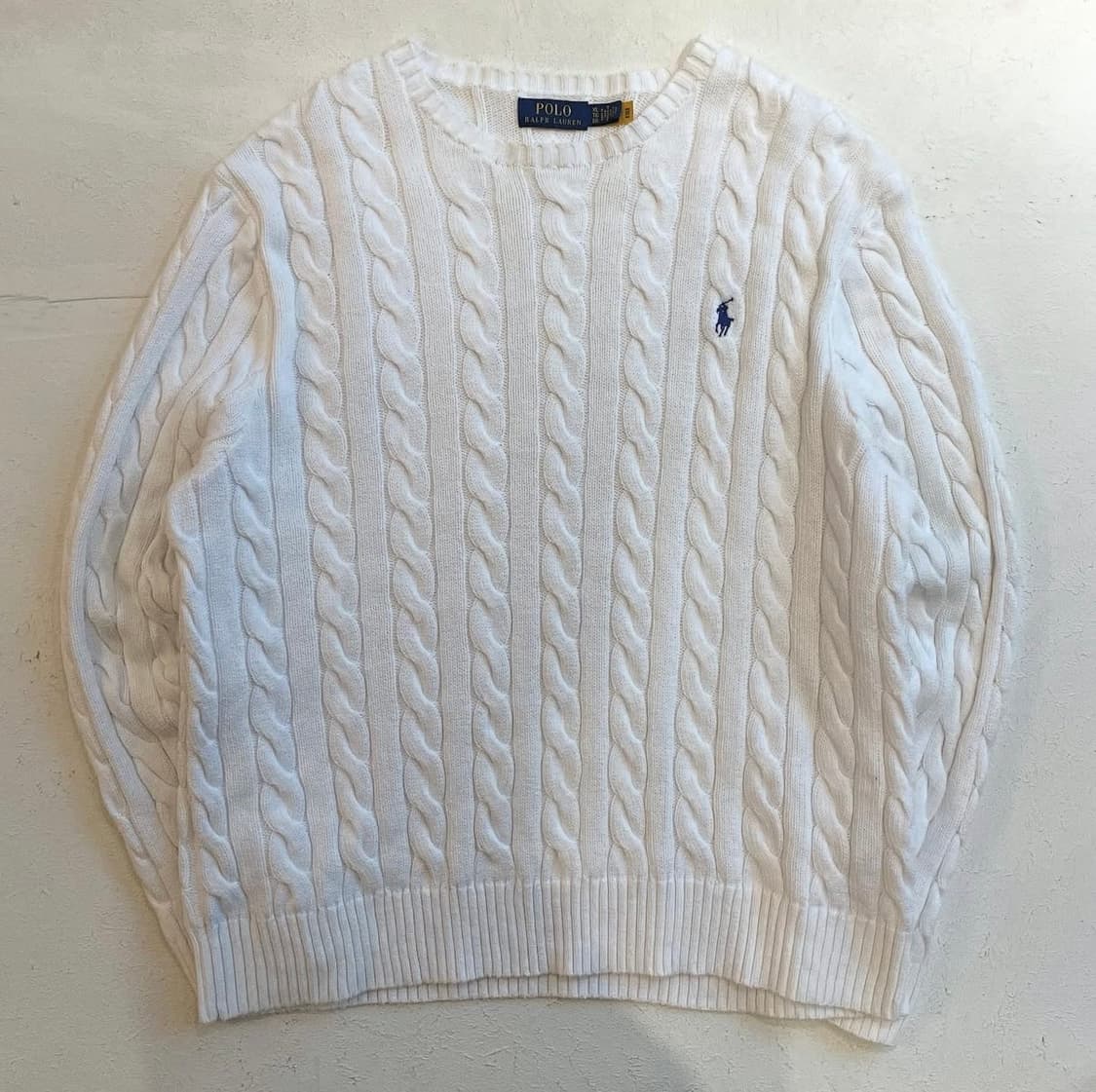 폴로랄프로렌 화이트 케이블 스웨터 상품이미지1
