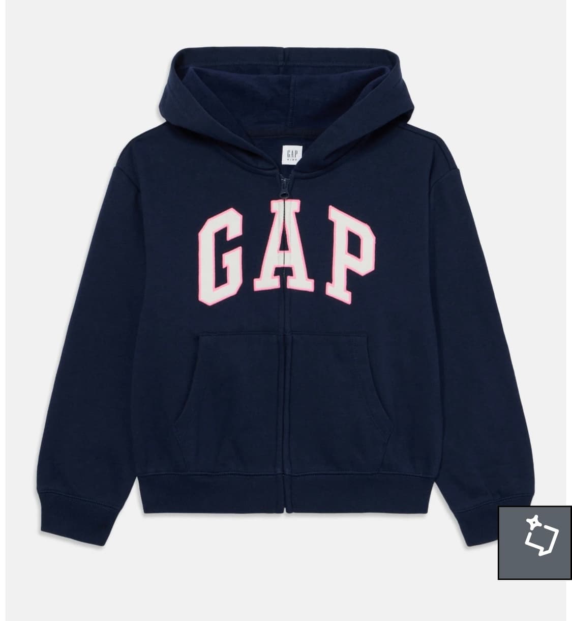 갭 GAP 키즈 리렉스드 갭 로고 후드 집업 상품이미지1