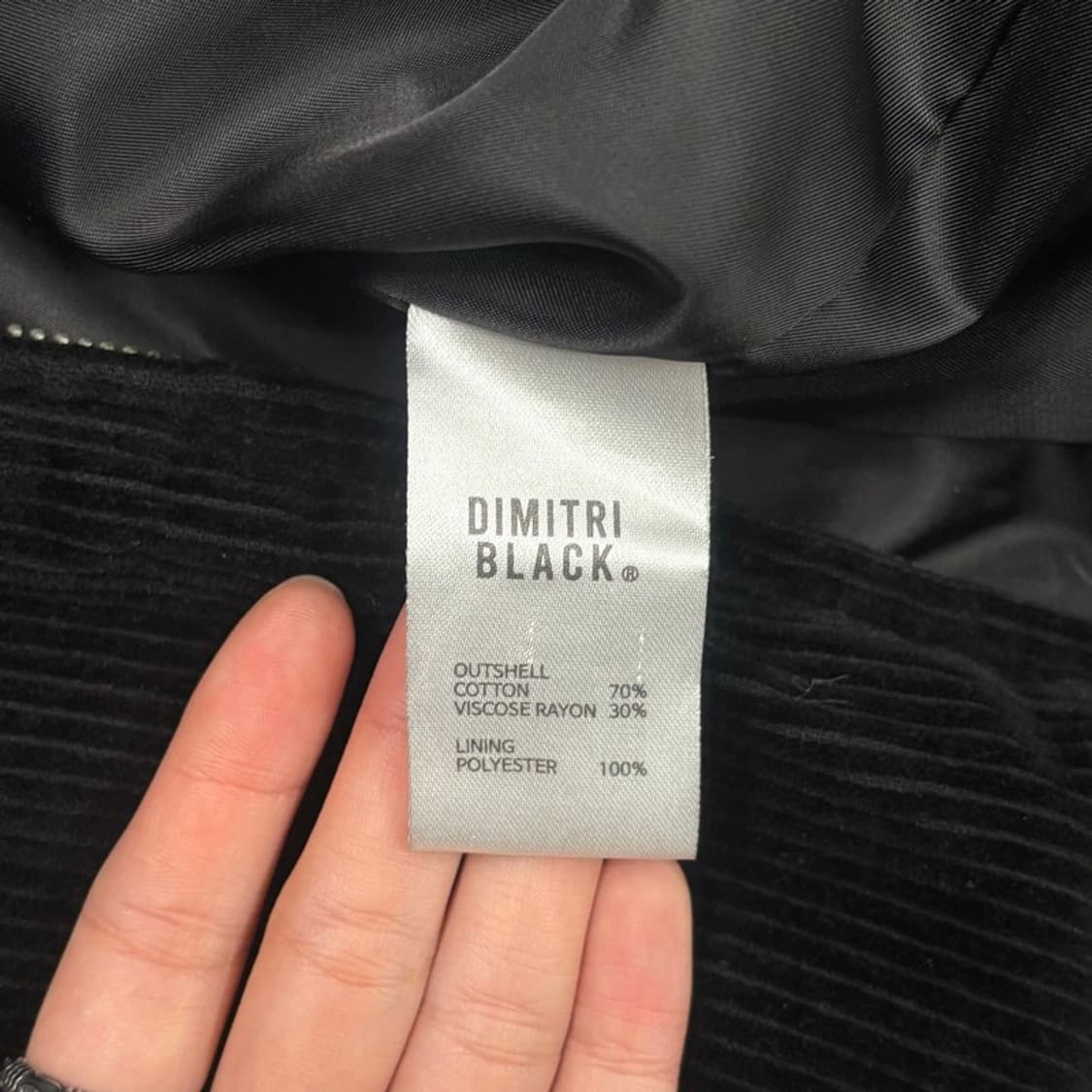 디미트리블랙 2WAY 크롭 코듀로이 드리즐러 자켓 블랙 1 상품이미지5