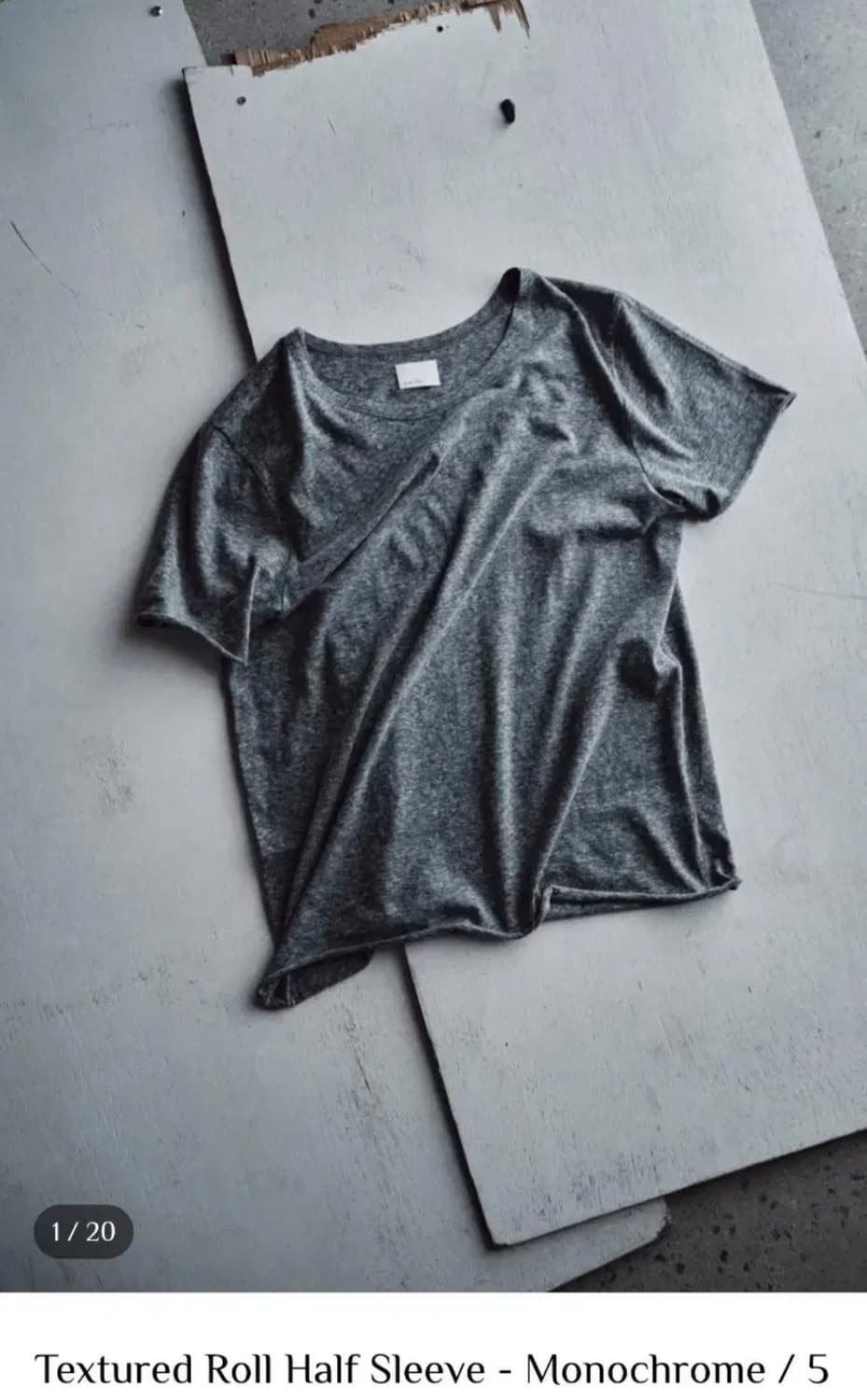 모노프리베 monoprive texured roll hlaf sleeve 상품이미지1
