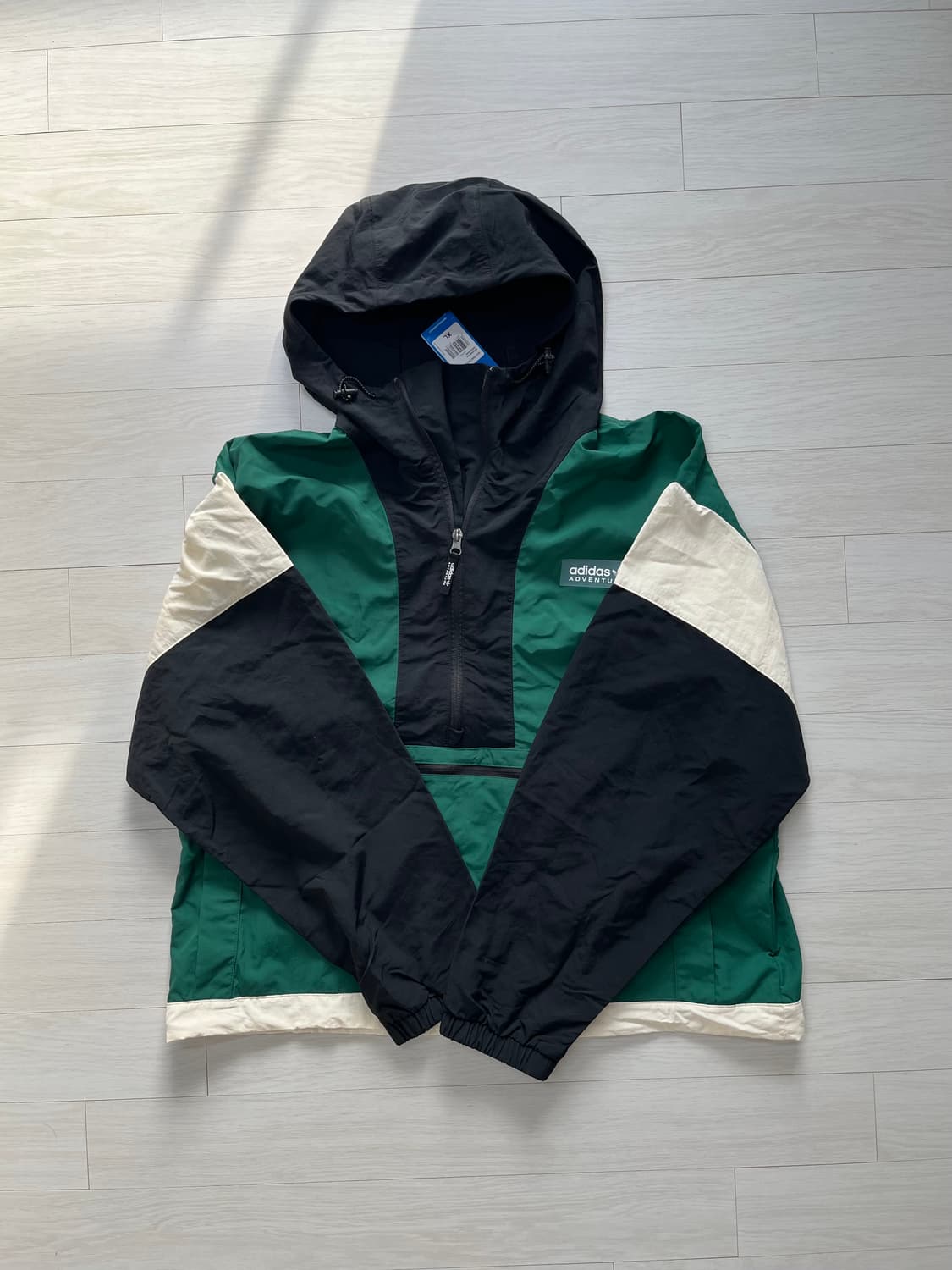 [새상품]아디다스 아노락  바람막이 녹색 xl 남녀공용 상품이미지1
