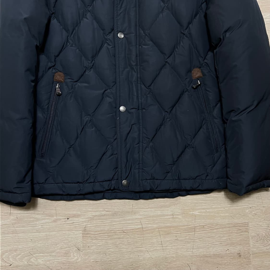 올젠 덕다운 래빗퍼 카라 퀼팅 패딩 점퍼 [네이비] M/95 상품이미지3