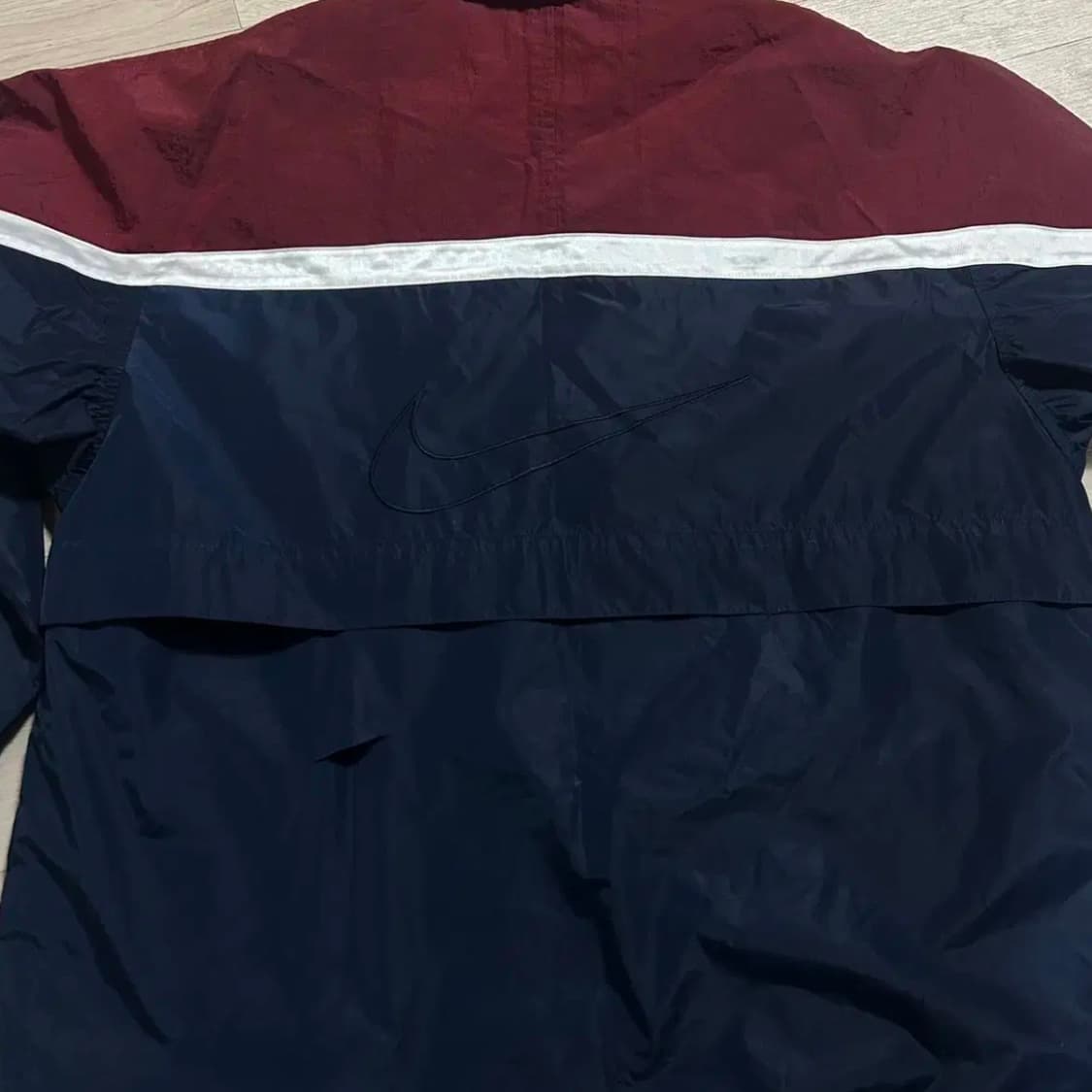 나이키 버건디 네이비 올드스쿨 빅스우시 바람막이(XL) 상품이미지6