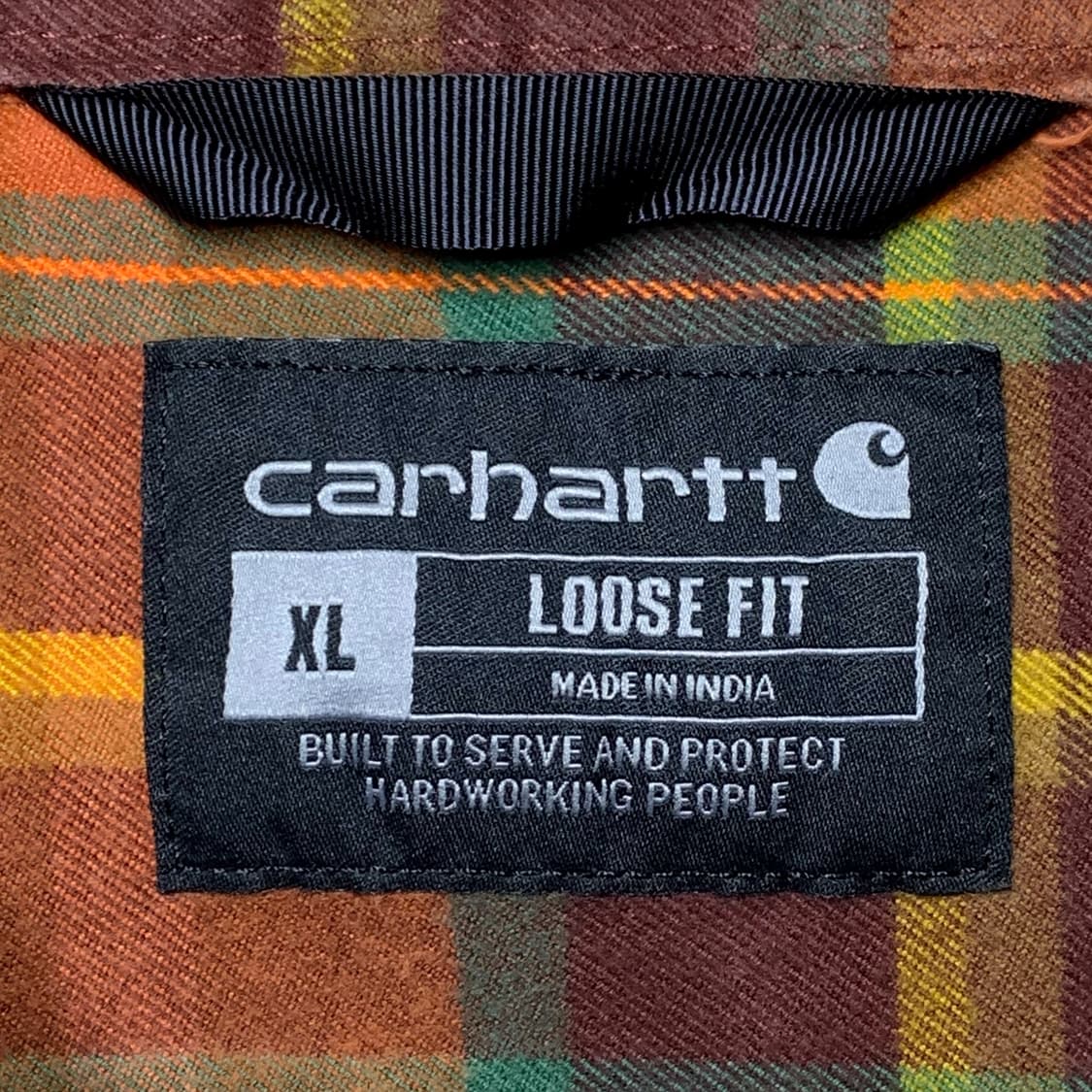 [XL] 칼하트 루즈핏 헤비코튼 타탄체크 워크셔츠 상품이미지4