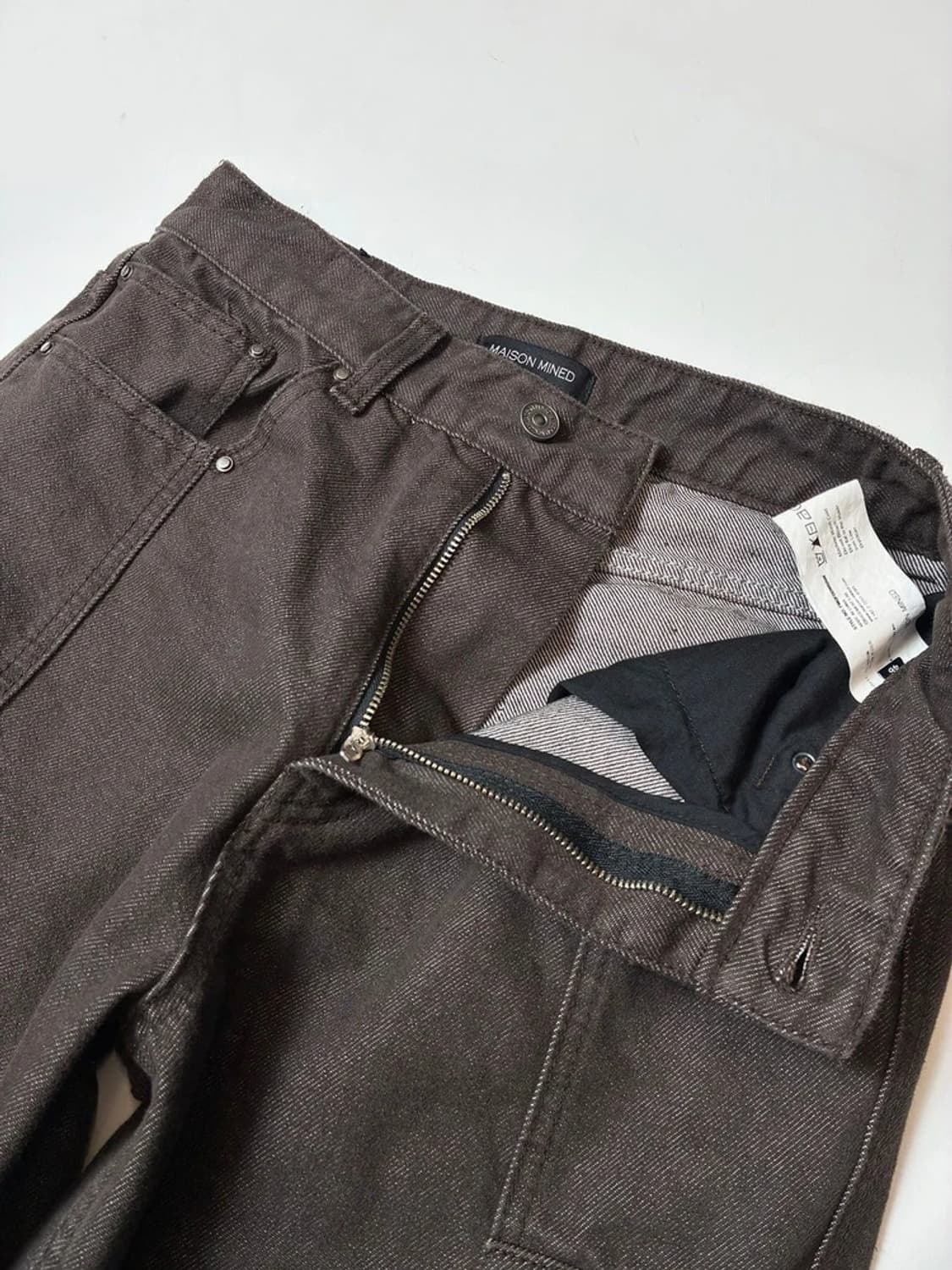 메종미네드 MAISON MINED 와이드 지퍼 데님 팬츠 PN8966 상품이미지3