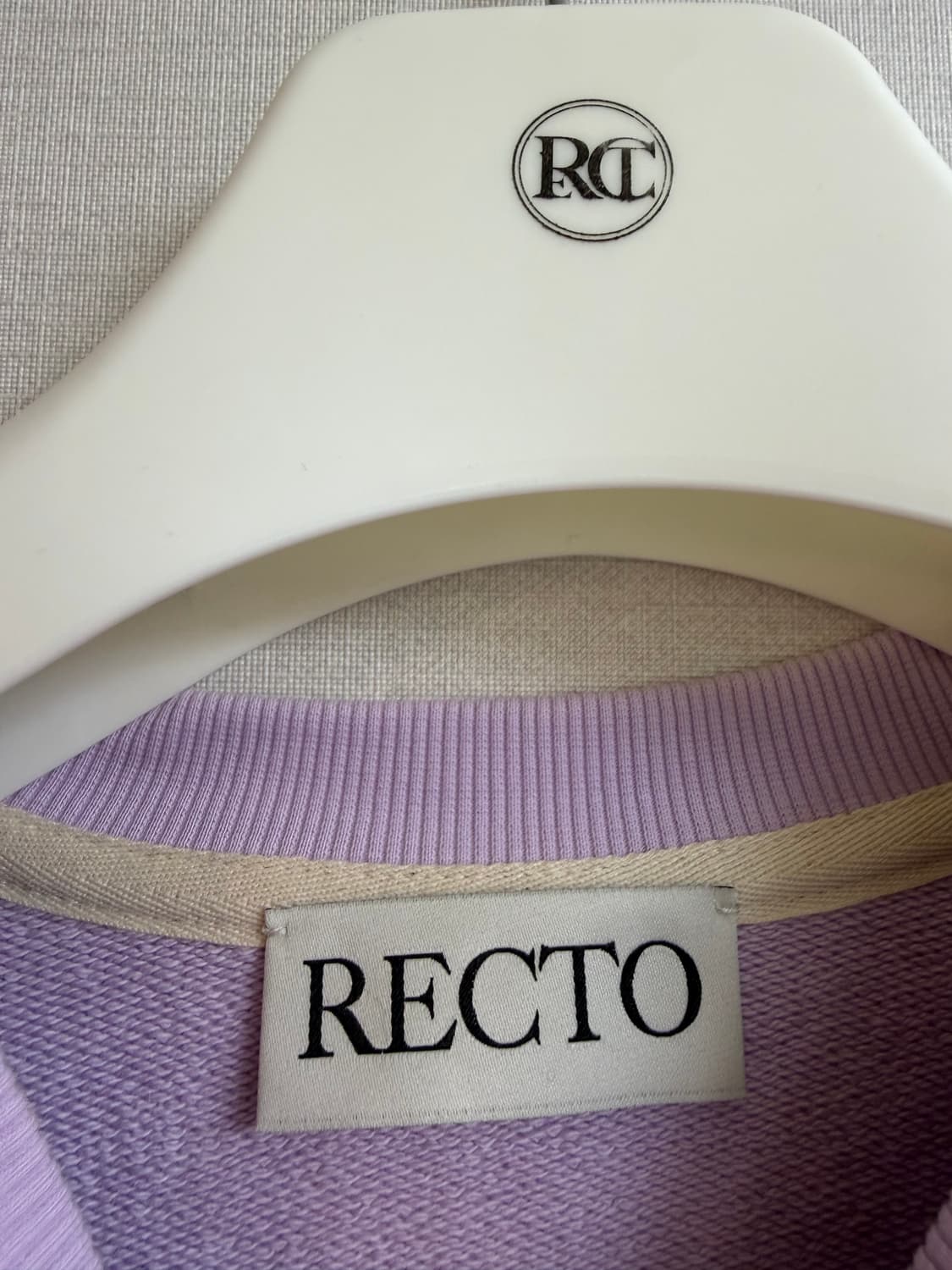 새상품)렉토 / 익스클루시브 퍼플 자수 스웨트셔츠 / F 상품이미지4