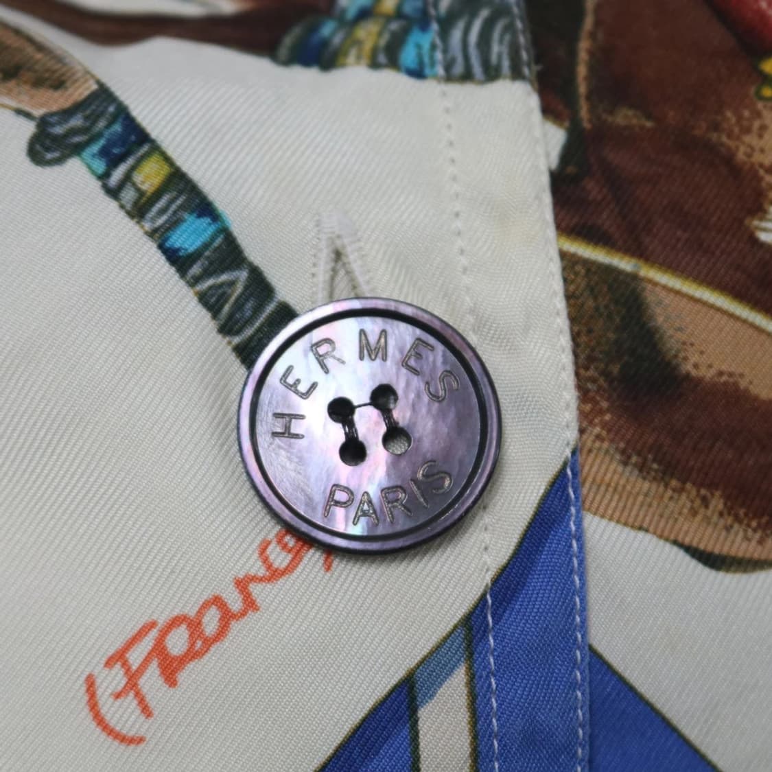 80-90'S 에르메스 실크 셔츠 자켓 65258 상품이미지7