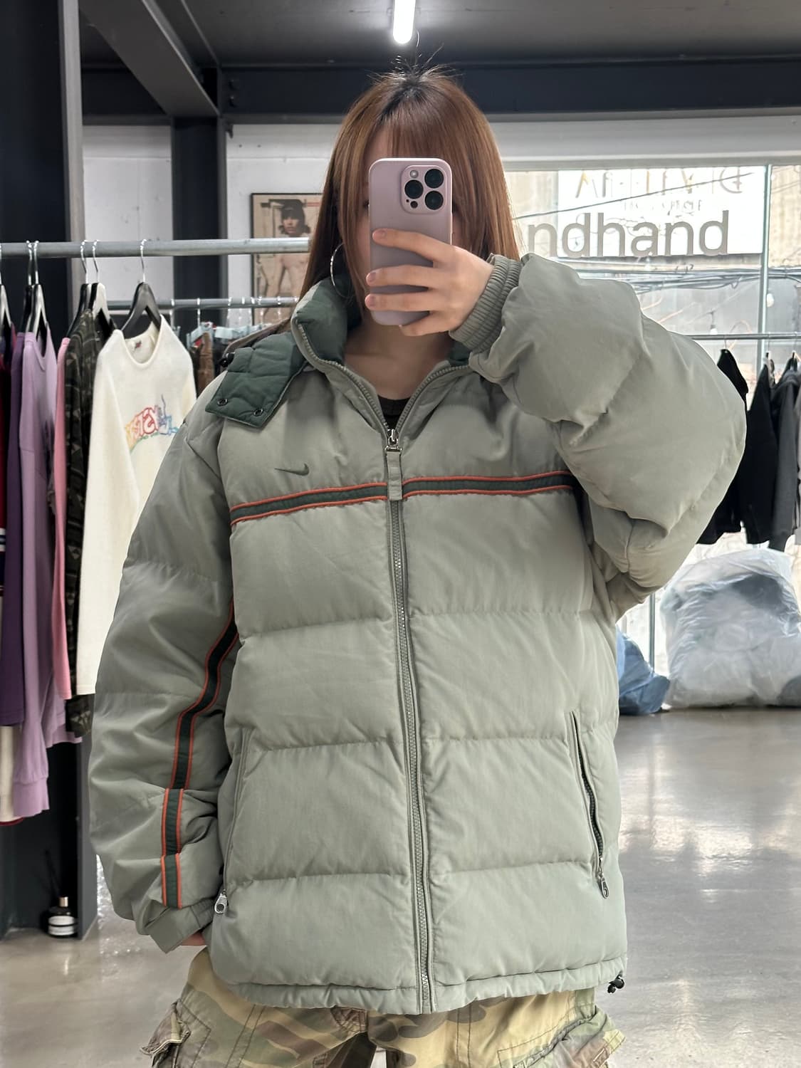 나이키 00s 스우시 피스타치오 패딩 상품이미지3