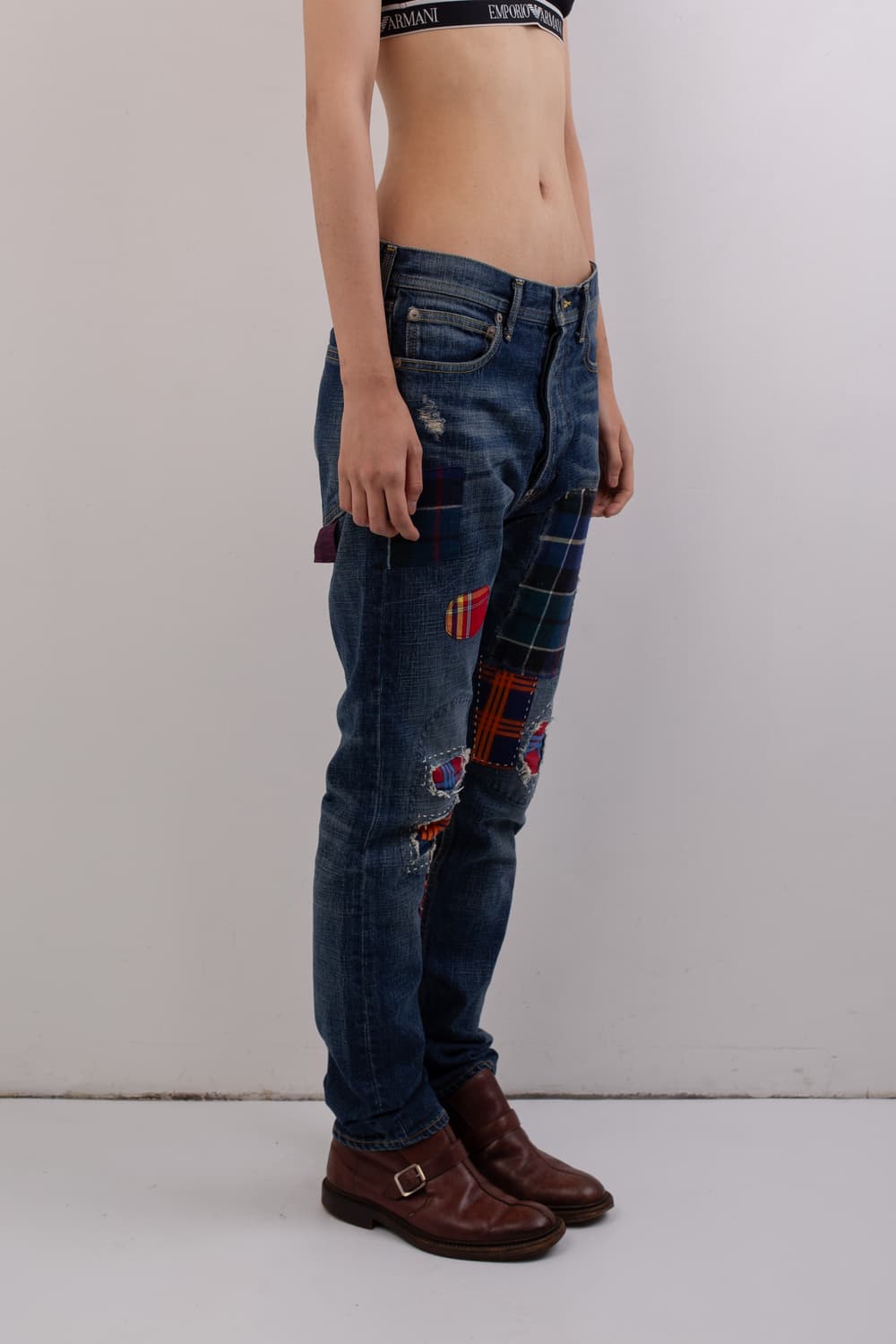 VIVIENNE WESTWOOD PATCH WORK DENIM PANTS 상품이미지3