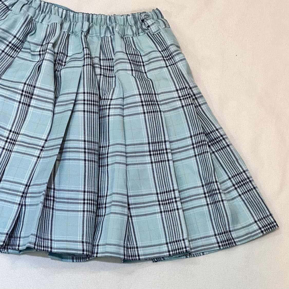 민트 체크 플리츠 스커트 상품이미지2