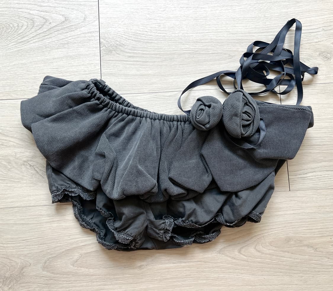 새상품 2 Washed Rose Bloomer Skort Charcoal 상품이미지3