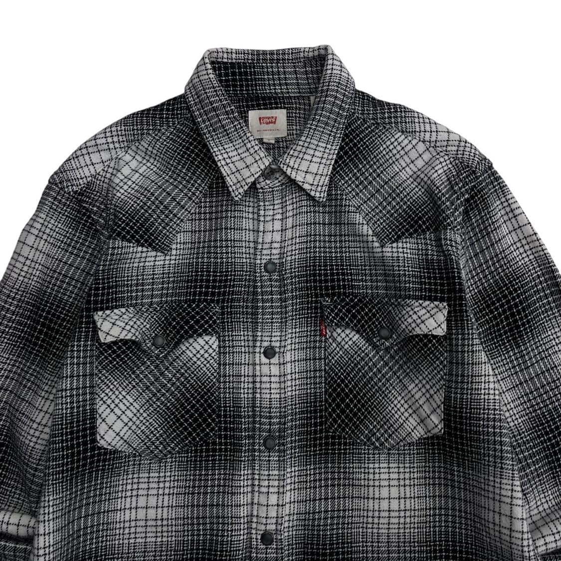 리바이스 스냅포켓 울 그레이 체크셔츠 S 상품이미지4