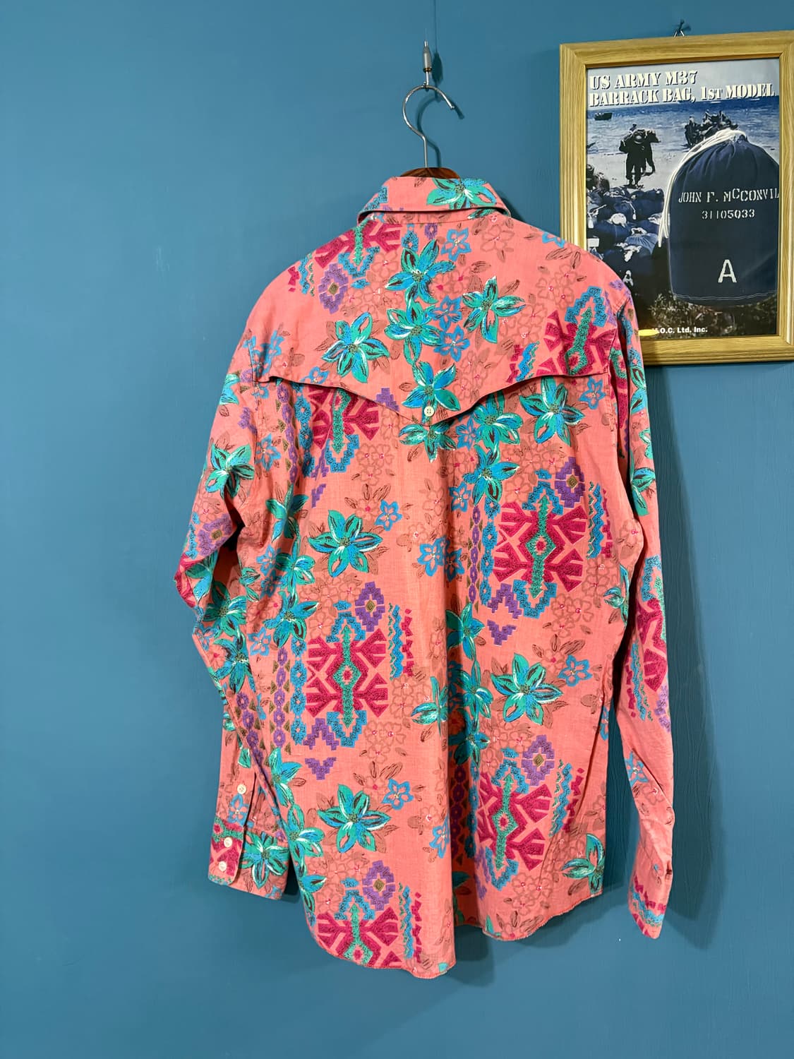 90‘s Wrangler Aztec pattern Shirt. 상품이미지10