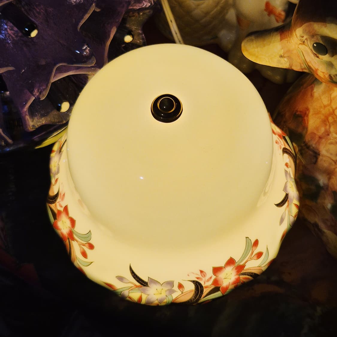 80s 플로랄 머쉬룸 포셀린 탁상 램프 상품이미지8