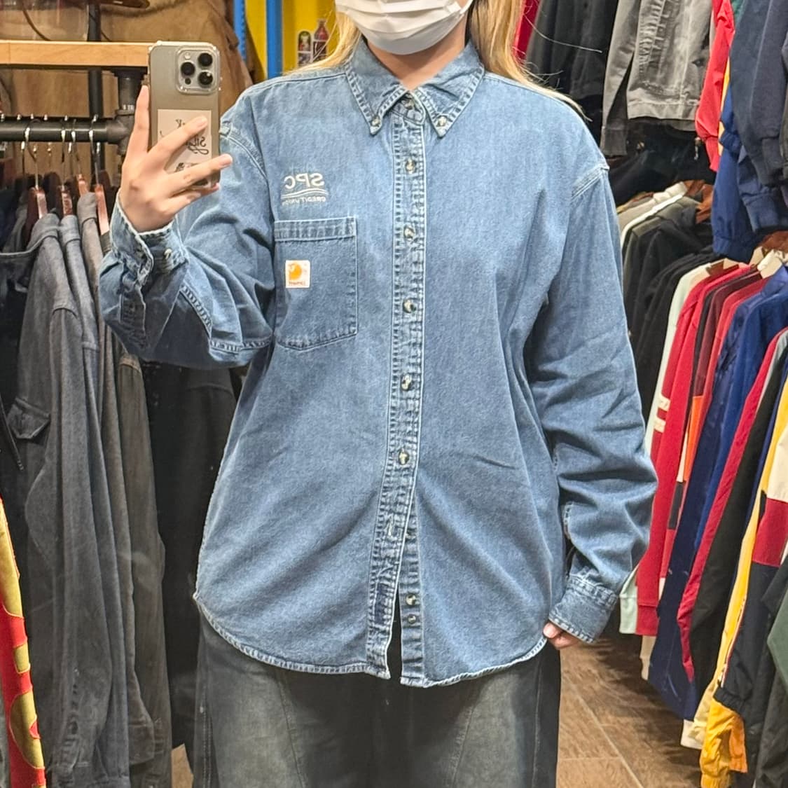 [HI] 칼하트 긴팔 데님셔츠 블루 상품이미지2