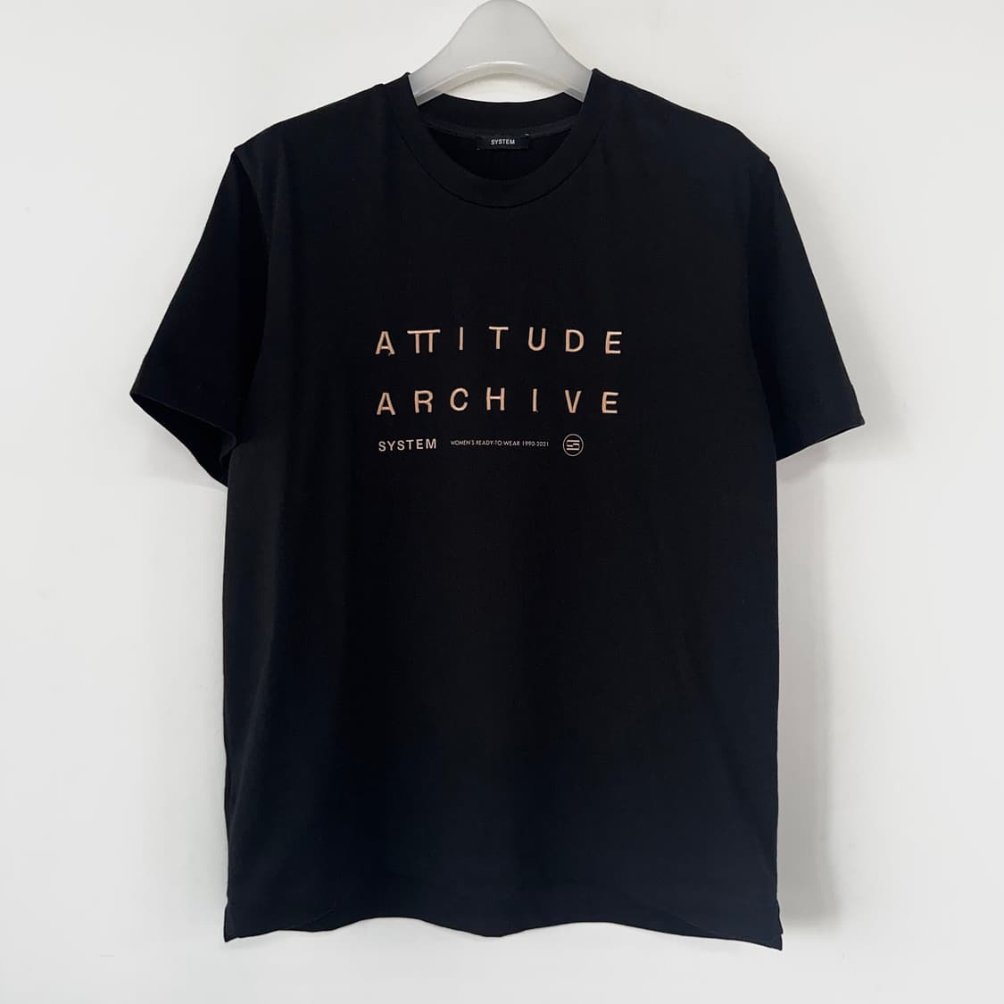 시스템 루즈핏 레터링 반팔 티셔츠 상품이미지2