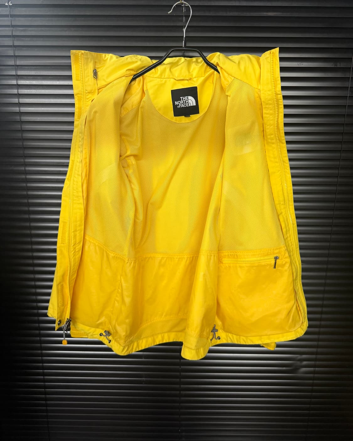 노스페이스 노랑색 옐로우 바람막이 집업 자켓 90 S 고프코어 정품 등산 상품이미지7