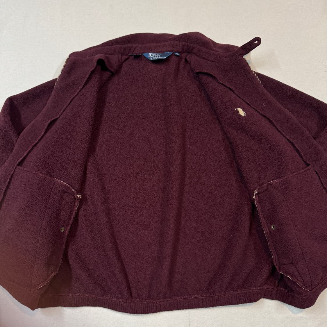 XL) 폴로 랄프로렌  폴라텍 플리스 스윙탑 자켓 버건디 상품이미지5
