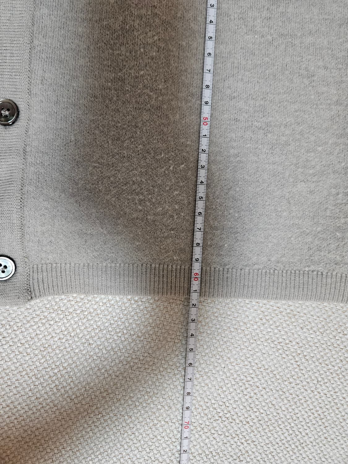 엘무드 세미오버 크롭 가디건 48사이즈 상품이미지6