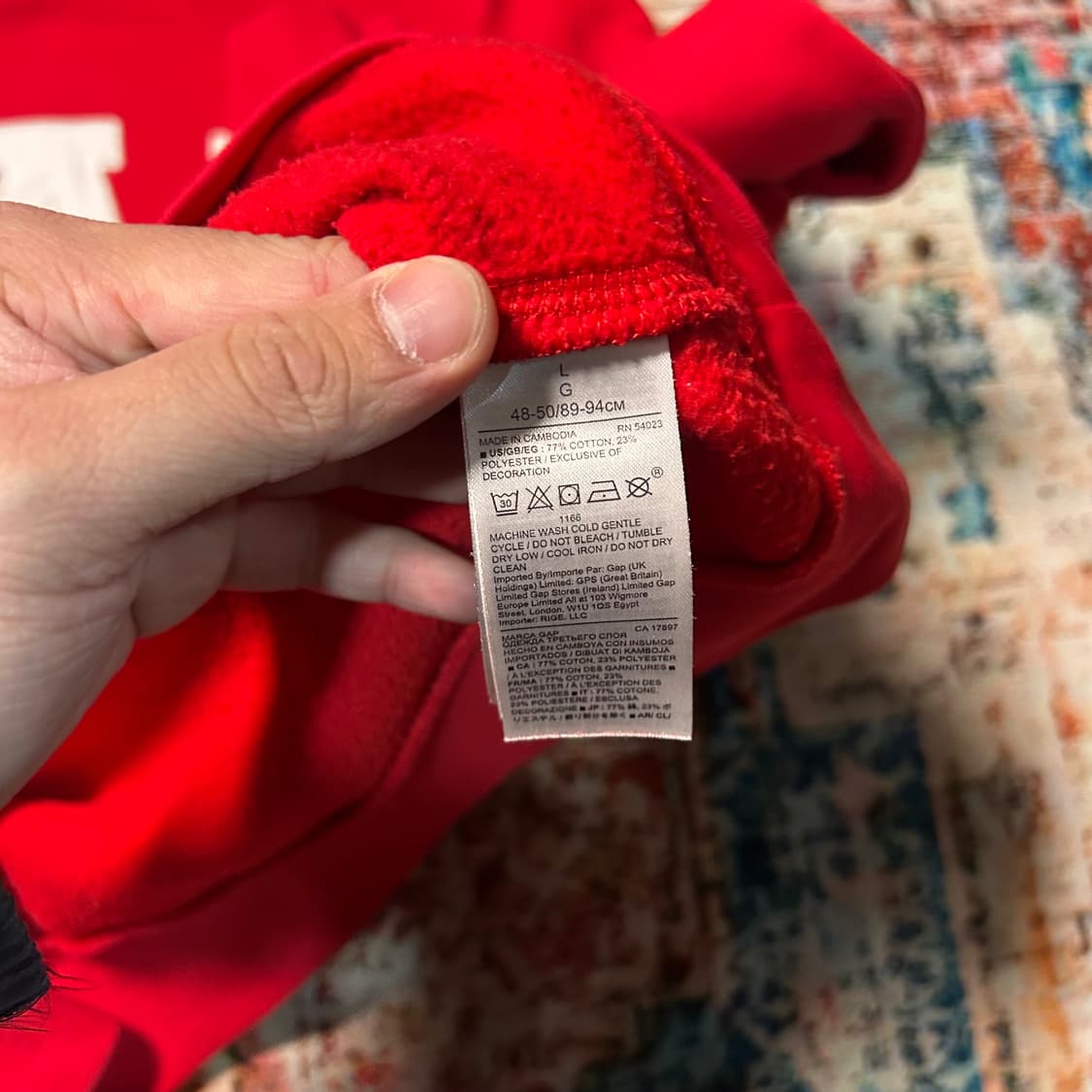 [XL] GAP 로고 맨투맨 레드 상품이미지4