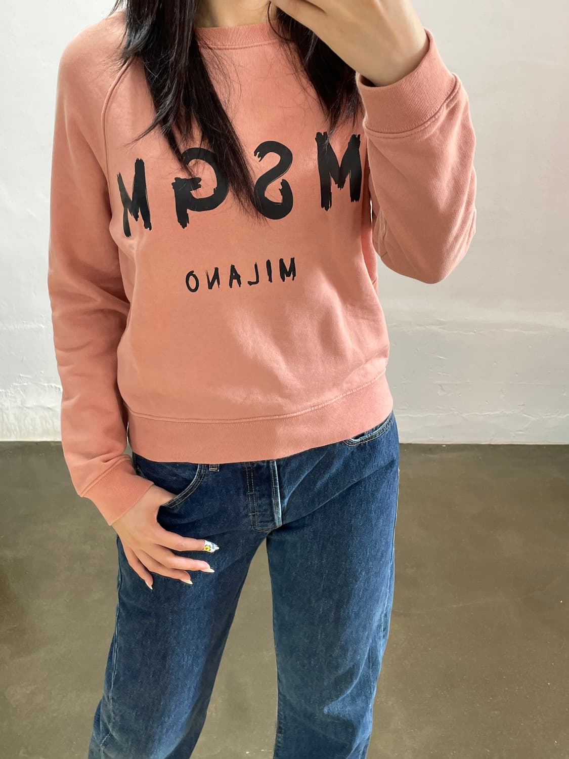 MSGM 밀라노 맨투맨 핑크 S 상품이미지1