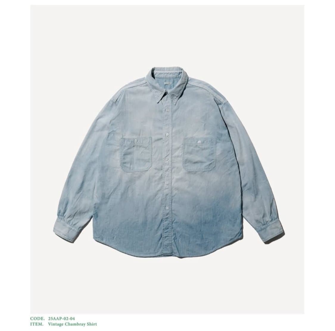 [3] a.presse 아프레쎄 빈티지 샴브레이 셔츠 상품이미지3