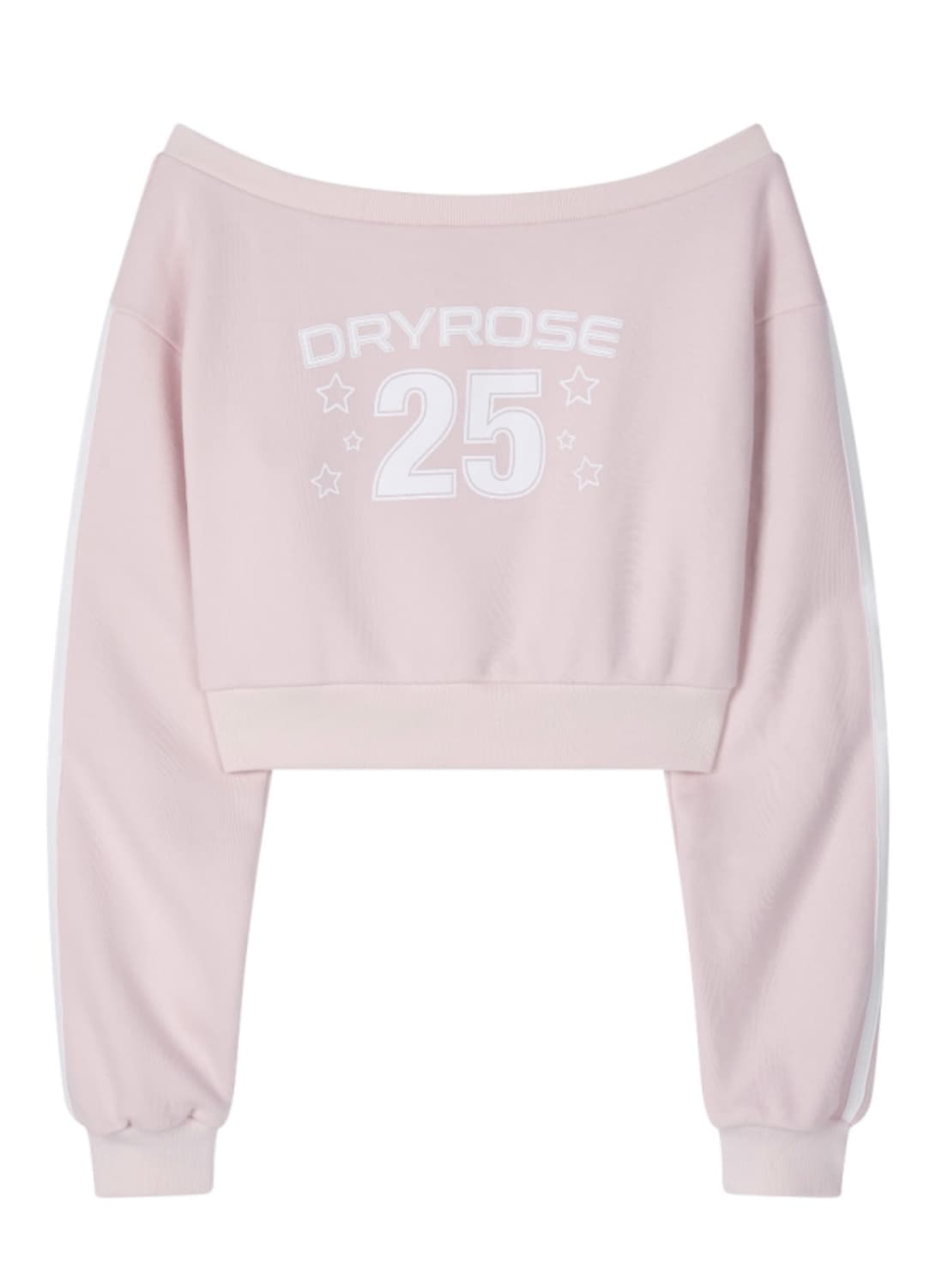 새상품) 드라이로즈 별 프린팅 오픈숄더 맨투맨 핑크 상품이미지1