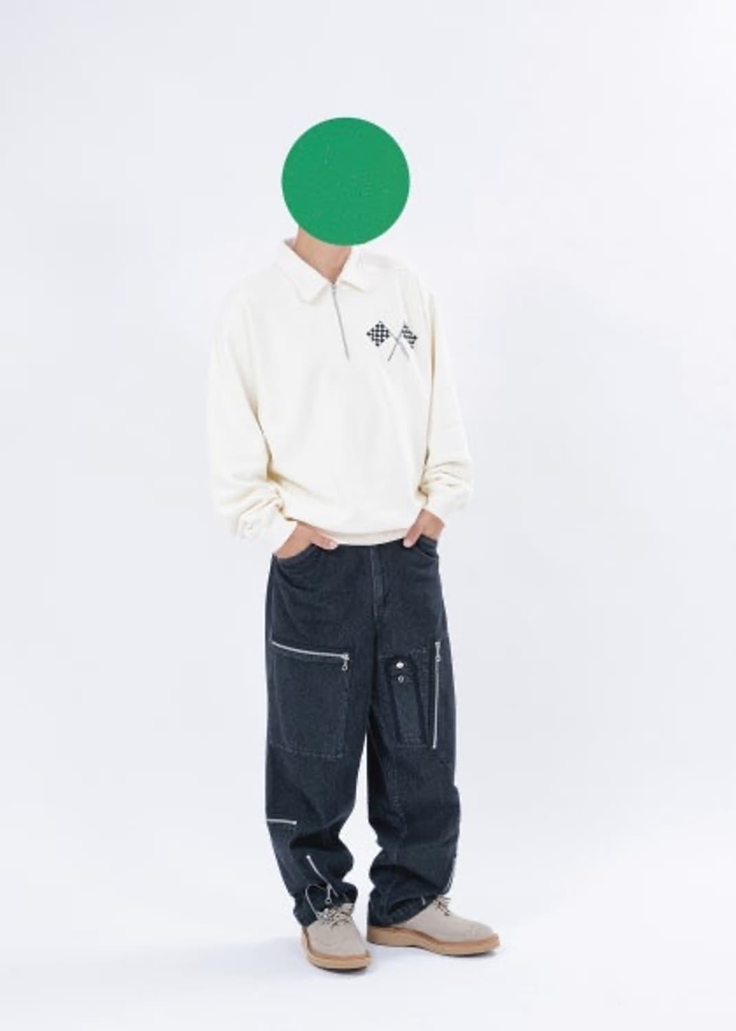올리브드랩서비스(ODS) 카라 집업 스웻, SML 상품이미지6