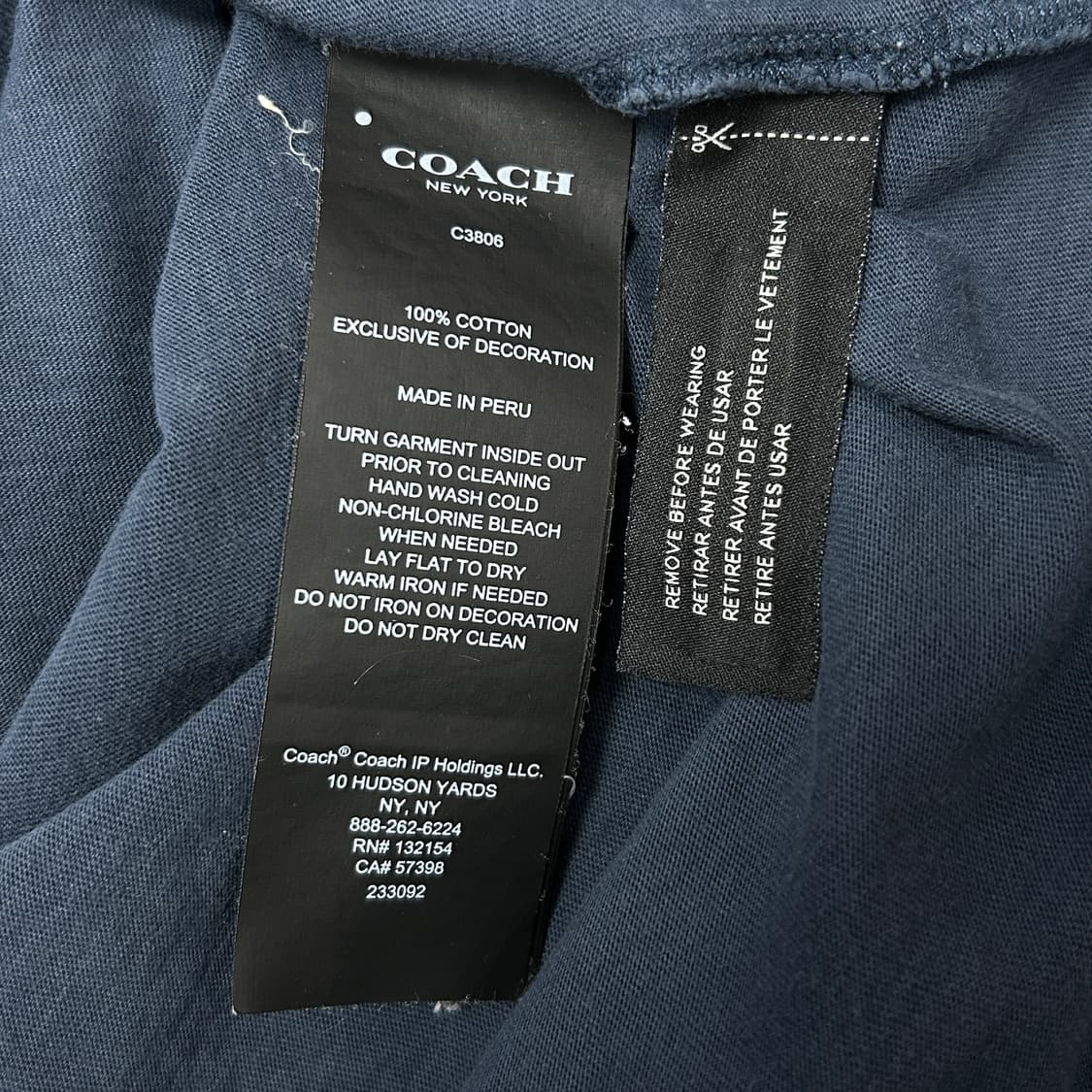 코치 빅로고 네이비 반팔(L) 상품이미지3