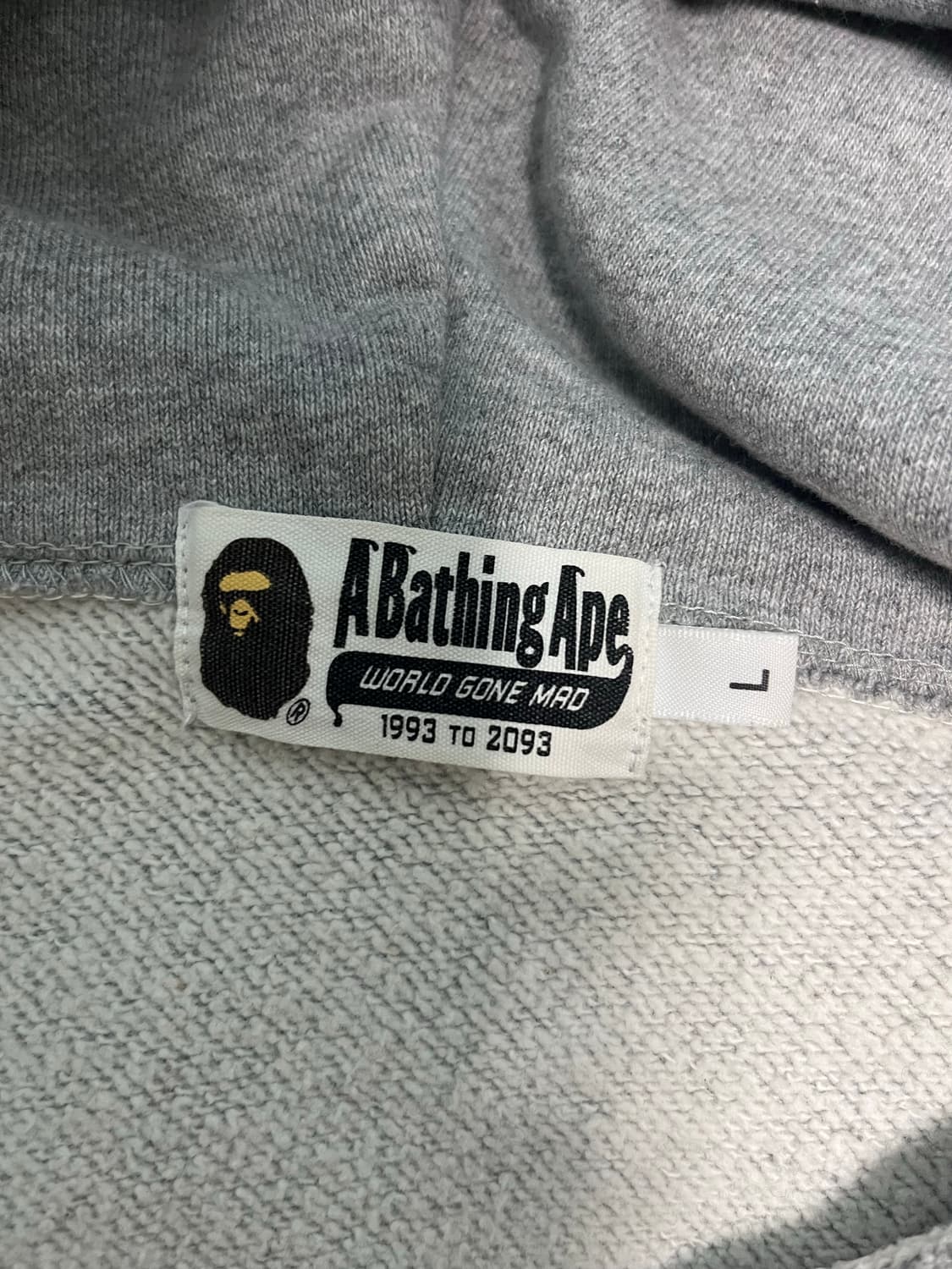 베이프 샤크 후드집업 그레이 L 상품이미지6