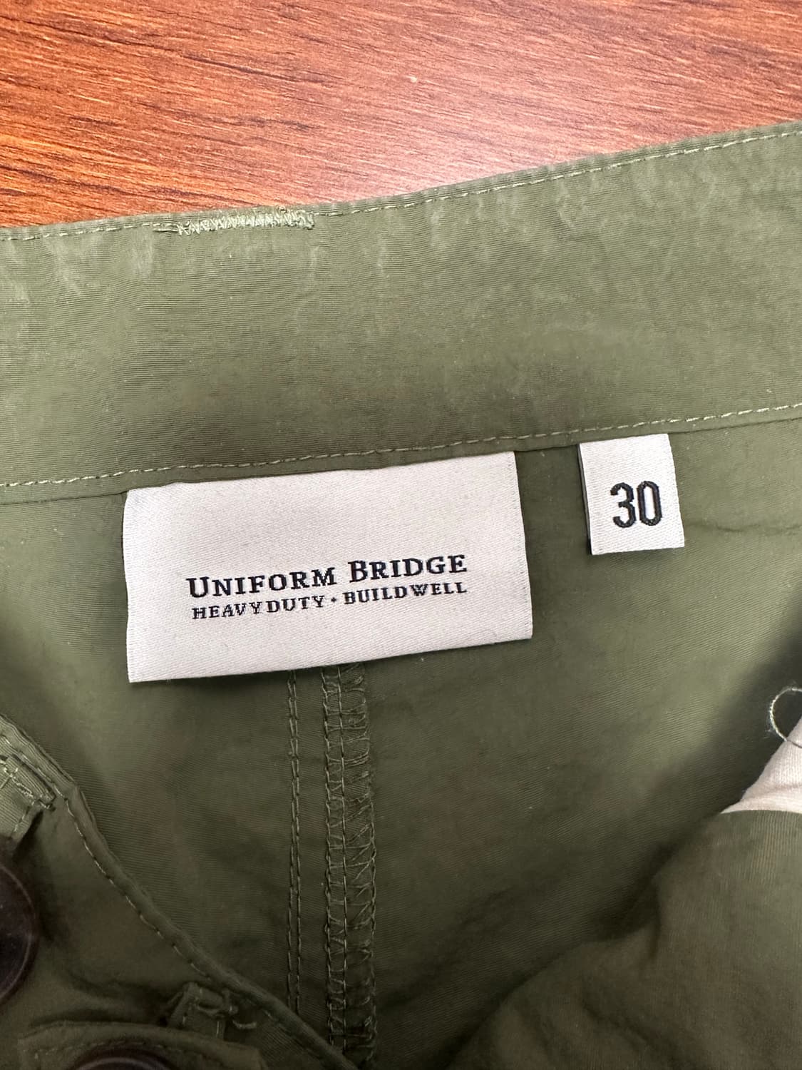 M) 유니폼브릿지 스웨덴 아미 카고 팬츠 올리브 나일론 상품이미지5