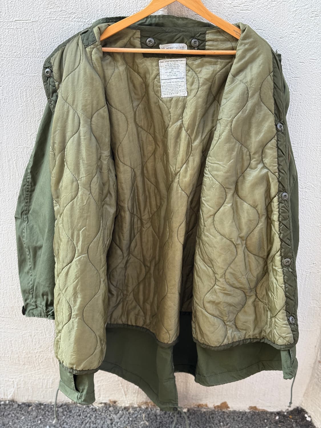 80s 미군 M65 피쉬테일 파카 (L) 후드 포함 상품이미지5