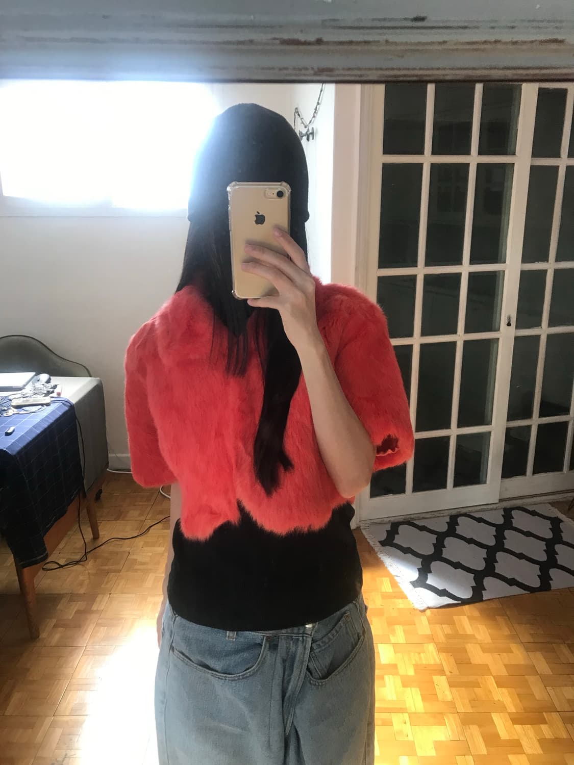 vintage half fur jacket 상품이미지4