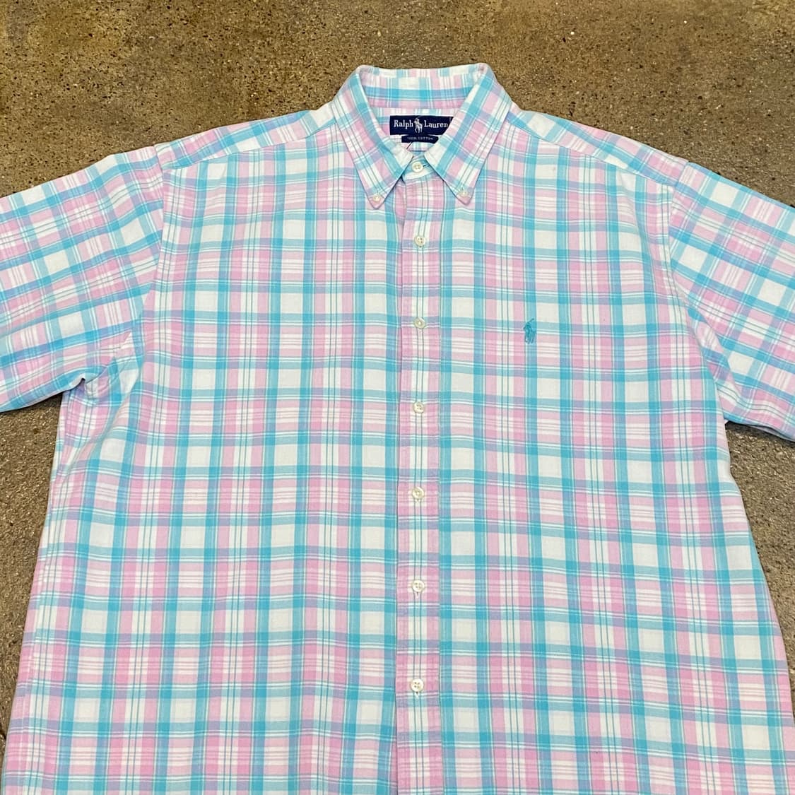 미국 빈티지 폴로랄프로렌 체크셔츠 반팔셔츠 상품이미지3