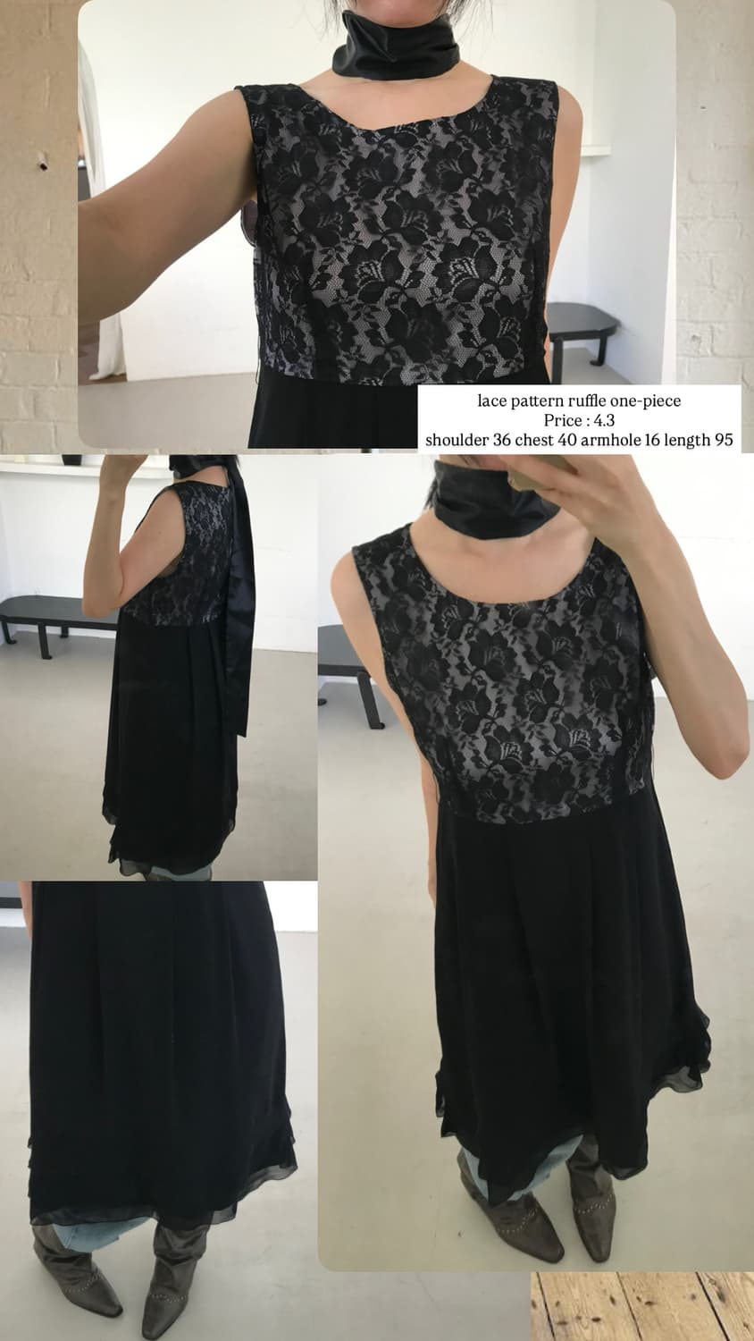vintage lace frill one-piece 상품이미지10