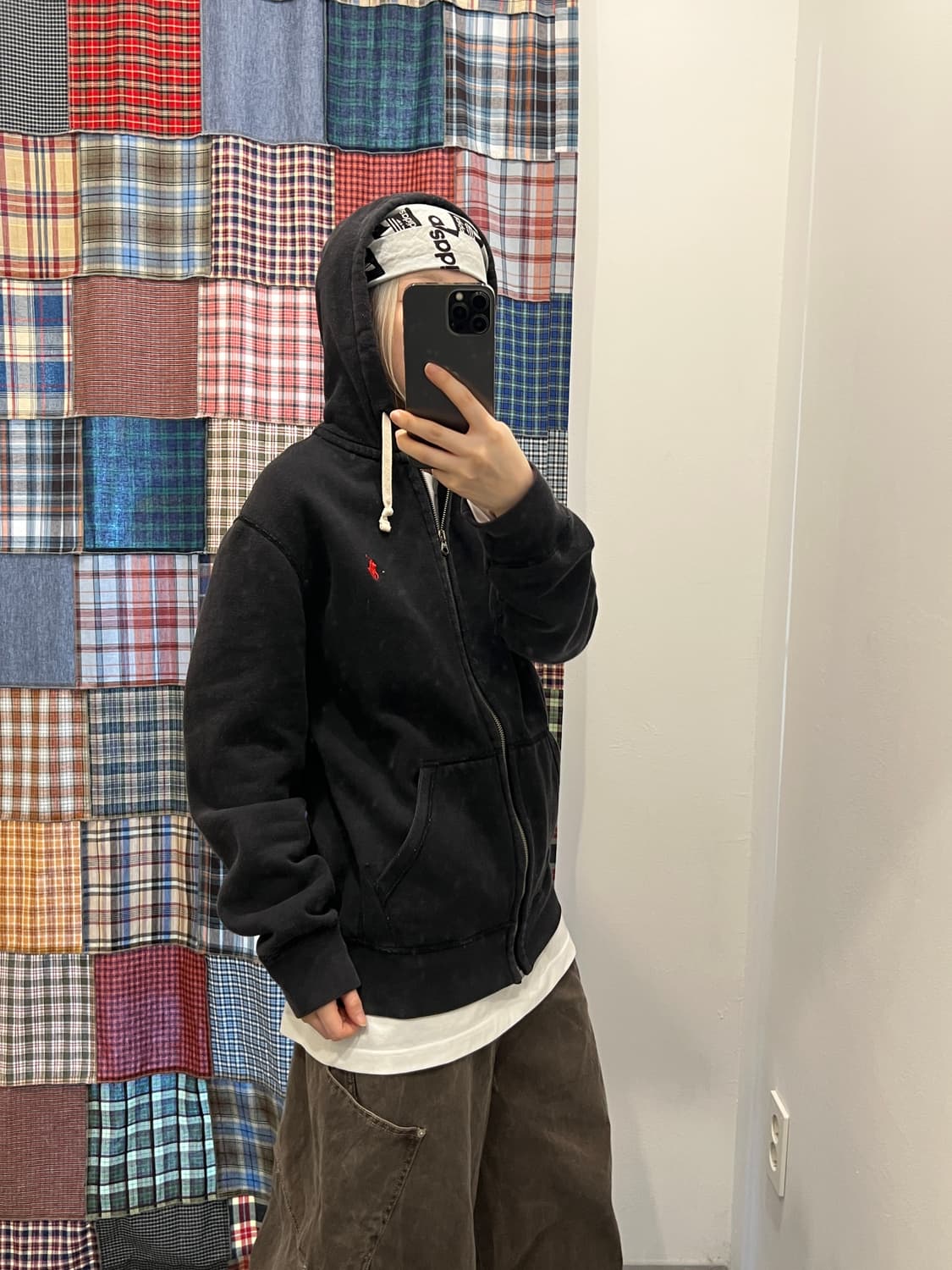 폴로 블랙 후드집업 상품이미지4