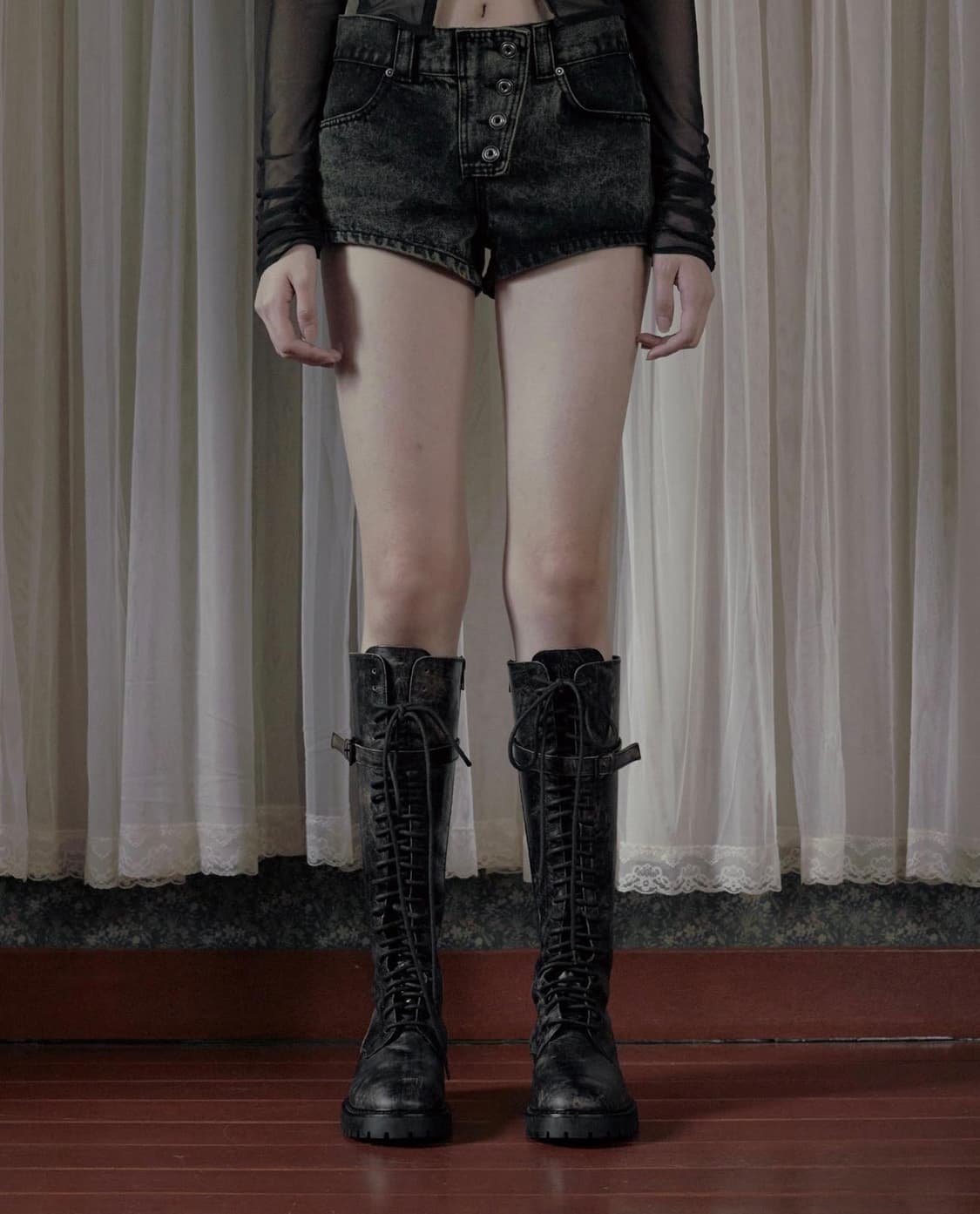 보헤미안서울 button fly denim shorts 상품이미지2