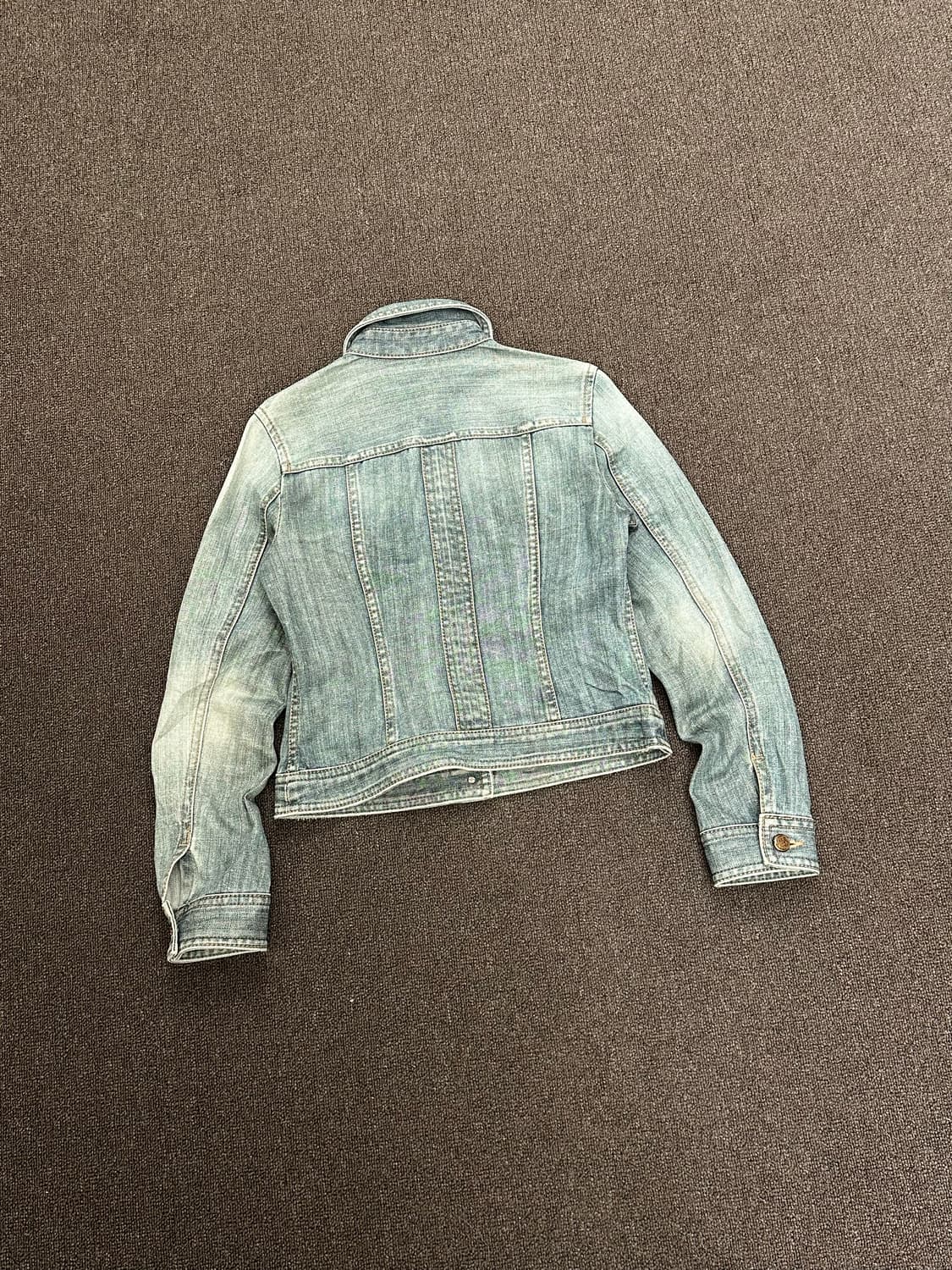 OS)Japanese vintage 여성 워싱 금장 버튼 데님 자켓 상품이미지6