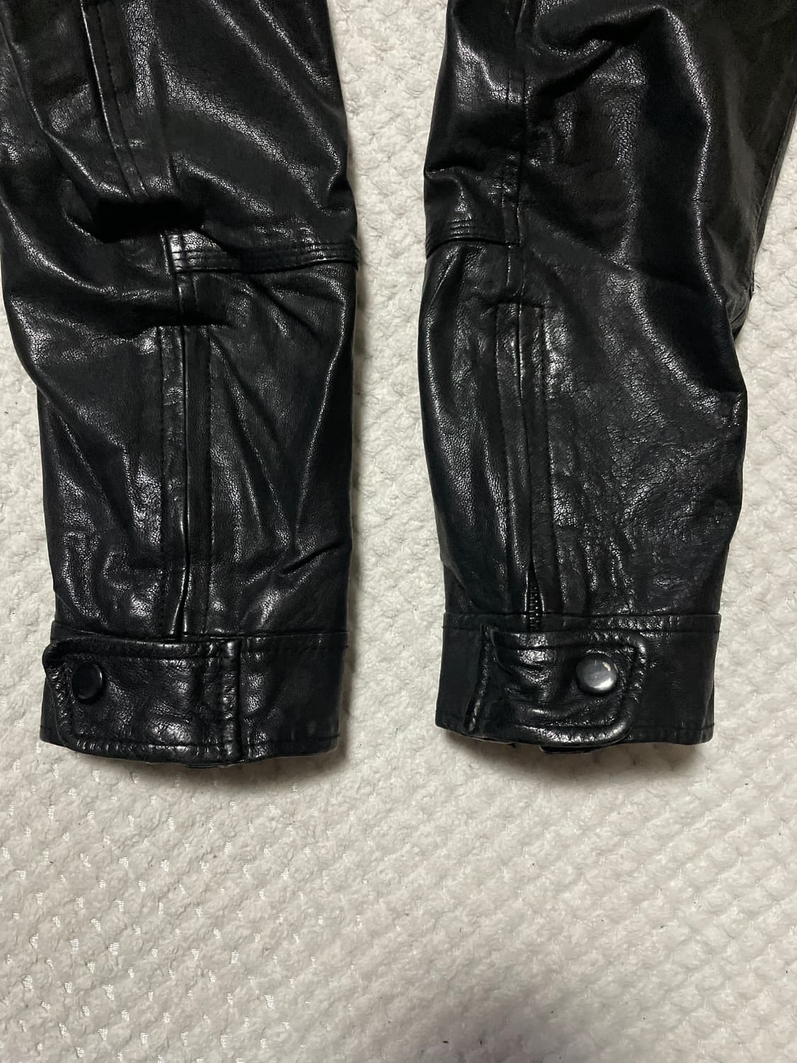 광희시장 웨스턴 무드 램스킨 양가죽 절개 포켓 레더 자켓 상품이미지7