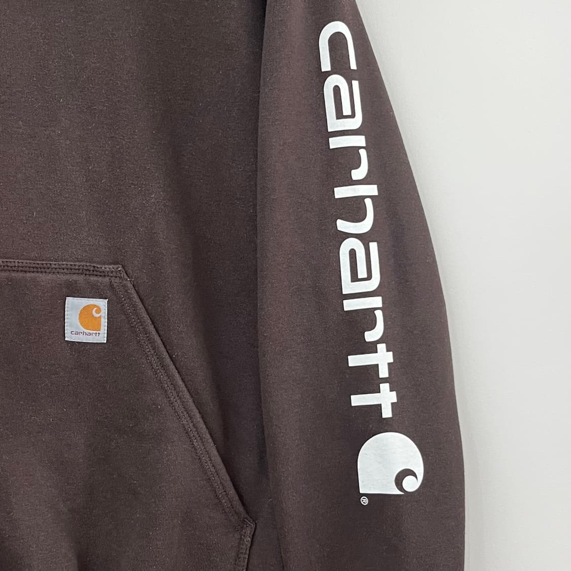 칼하트 다크브라운 미드웨이트 풀오버 후드티 상품이미지4