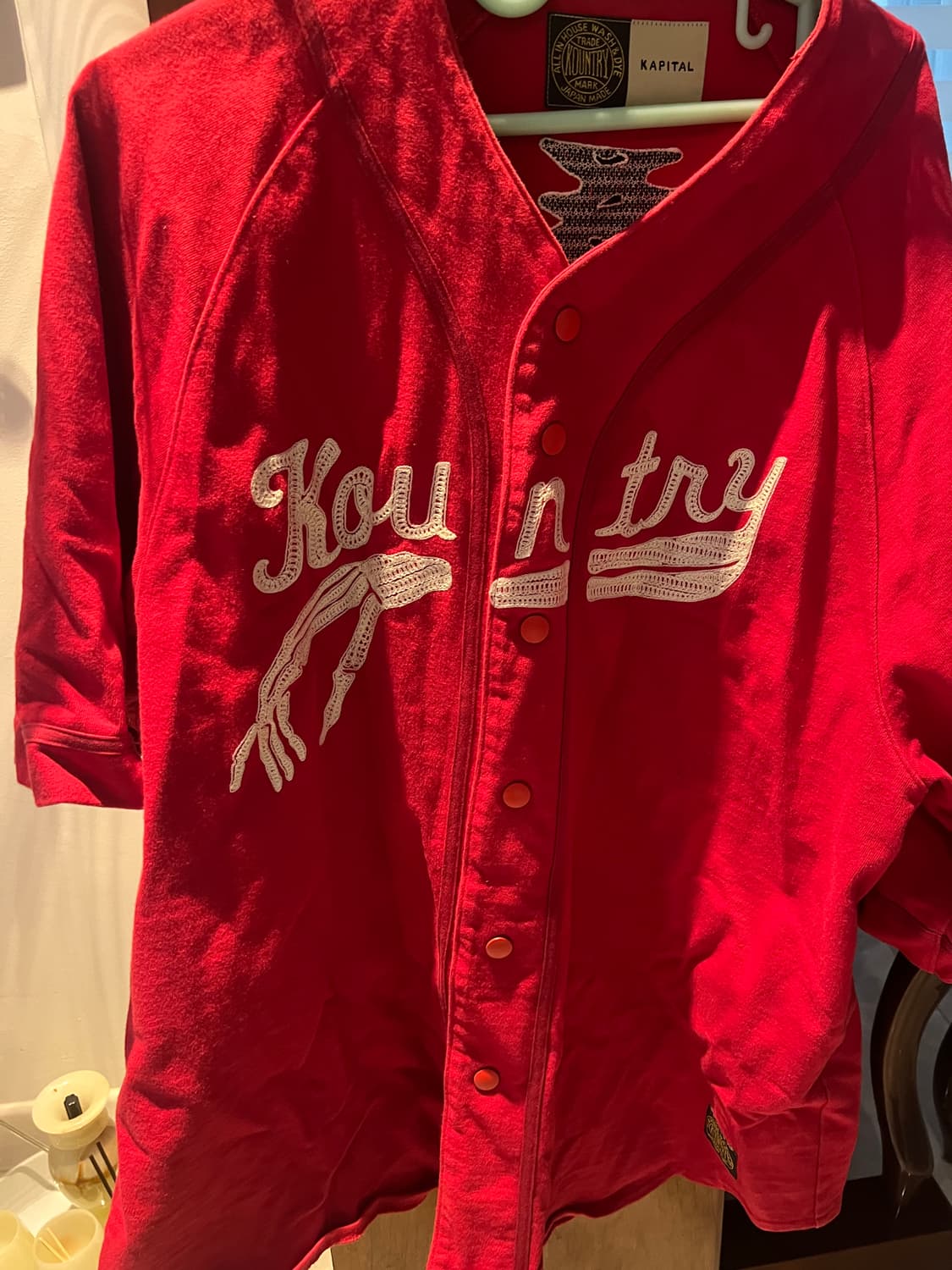 캐피탈 본 베이스볼 셔츠 4 사이즈 레드 상품이미지1